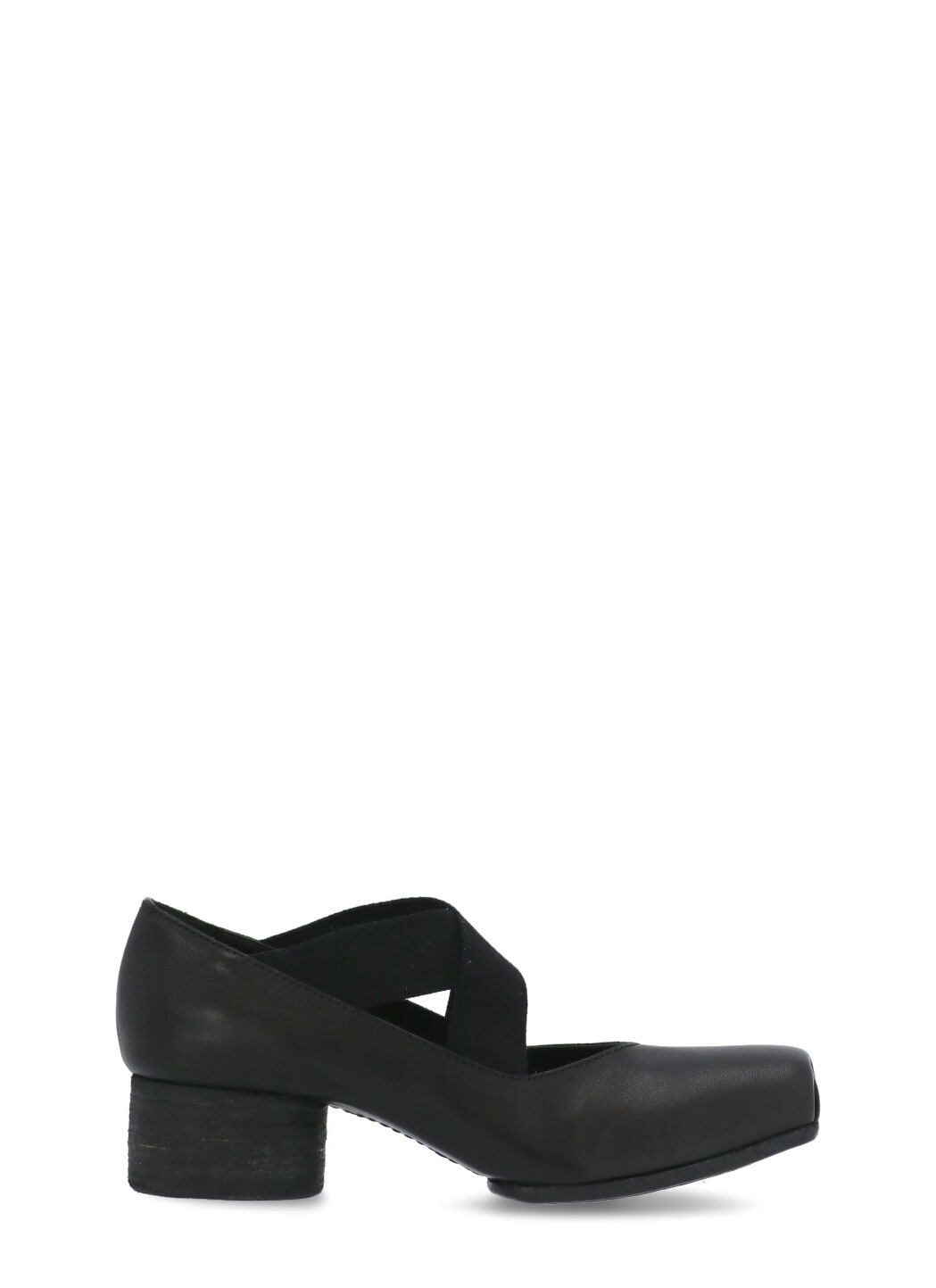 Uma Wang Carbon Fiber Ballerina Shoes With Textured Sole In Black