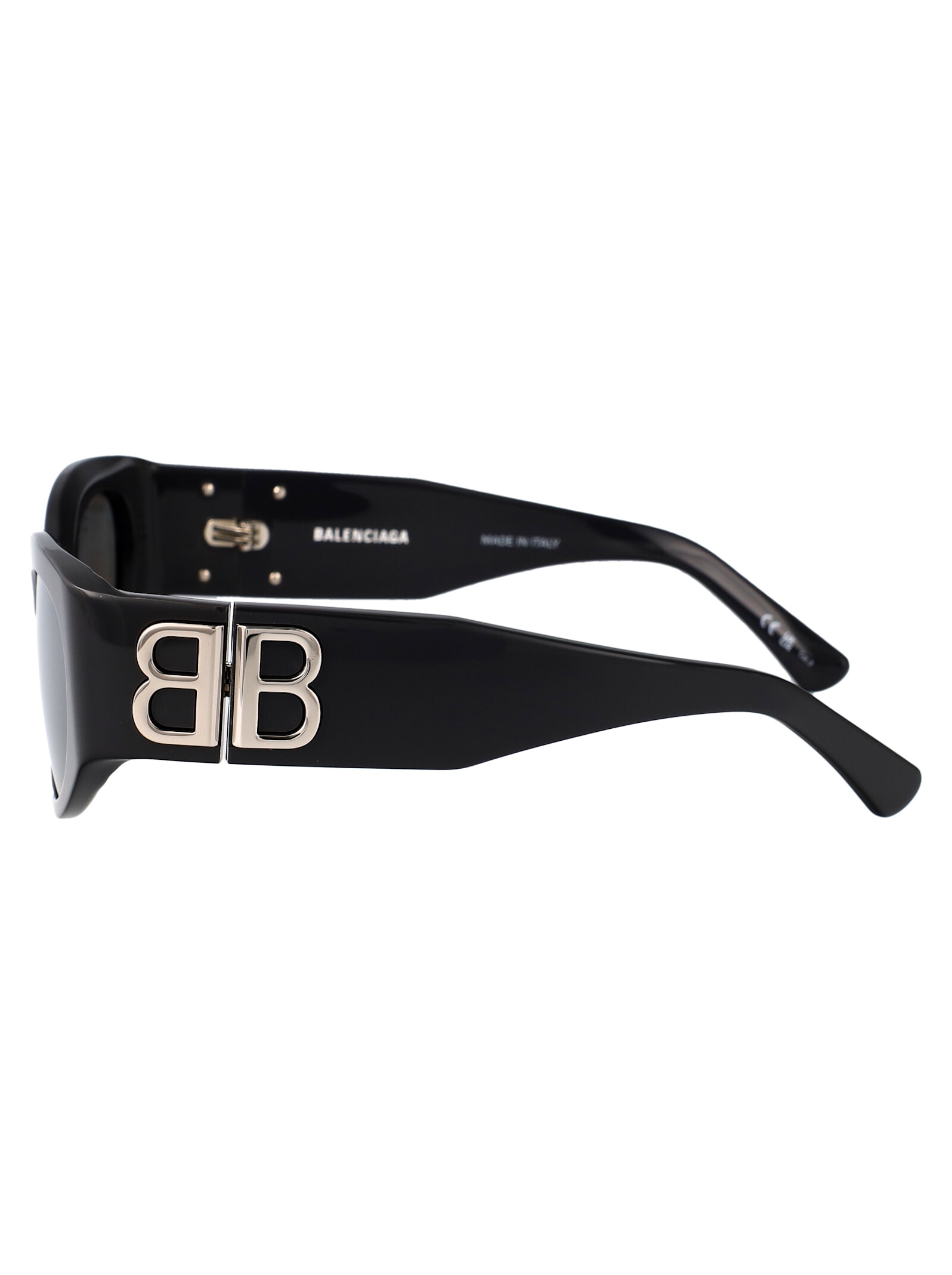 Balenciaga Gray Cat-eye Sunglasses In Black