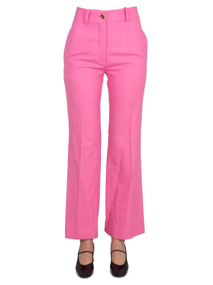 Shop Patou Bell Bottoms In Pink