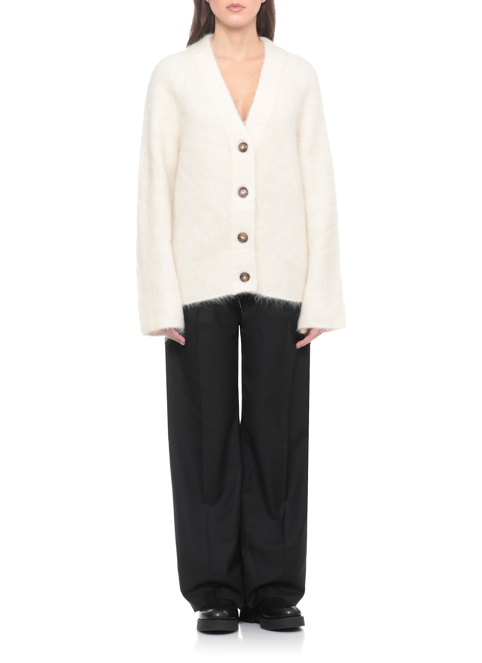 Loulou Studio Lynn Cardigan In White