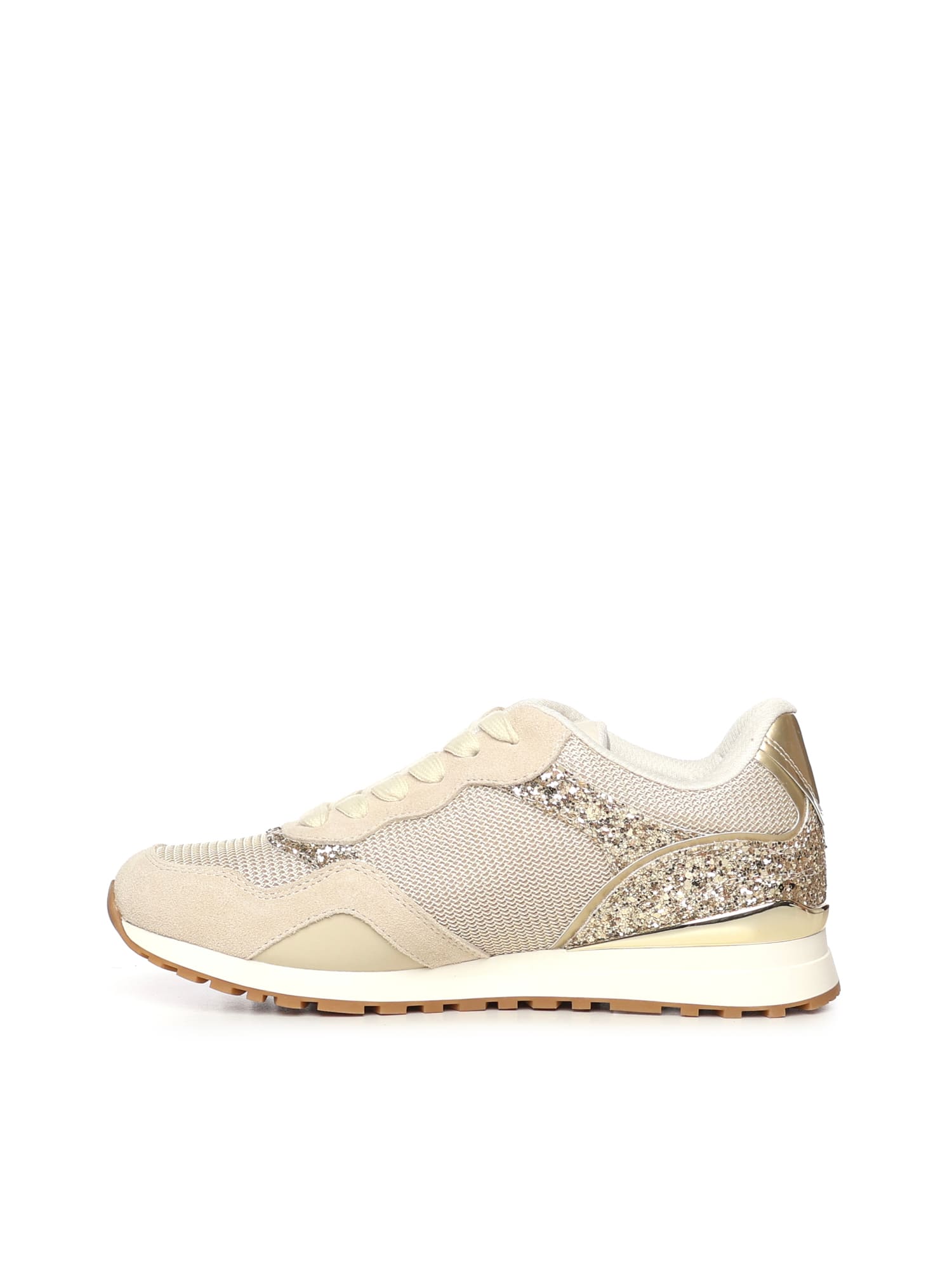 Liu •jo Glitter And Mesh Sneakers In Multi