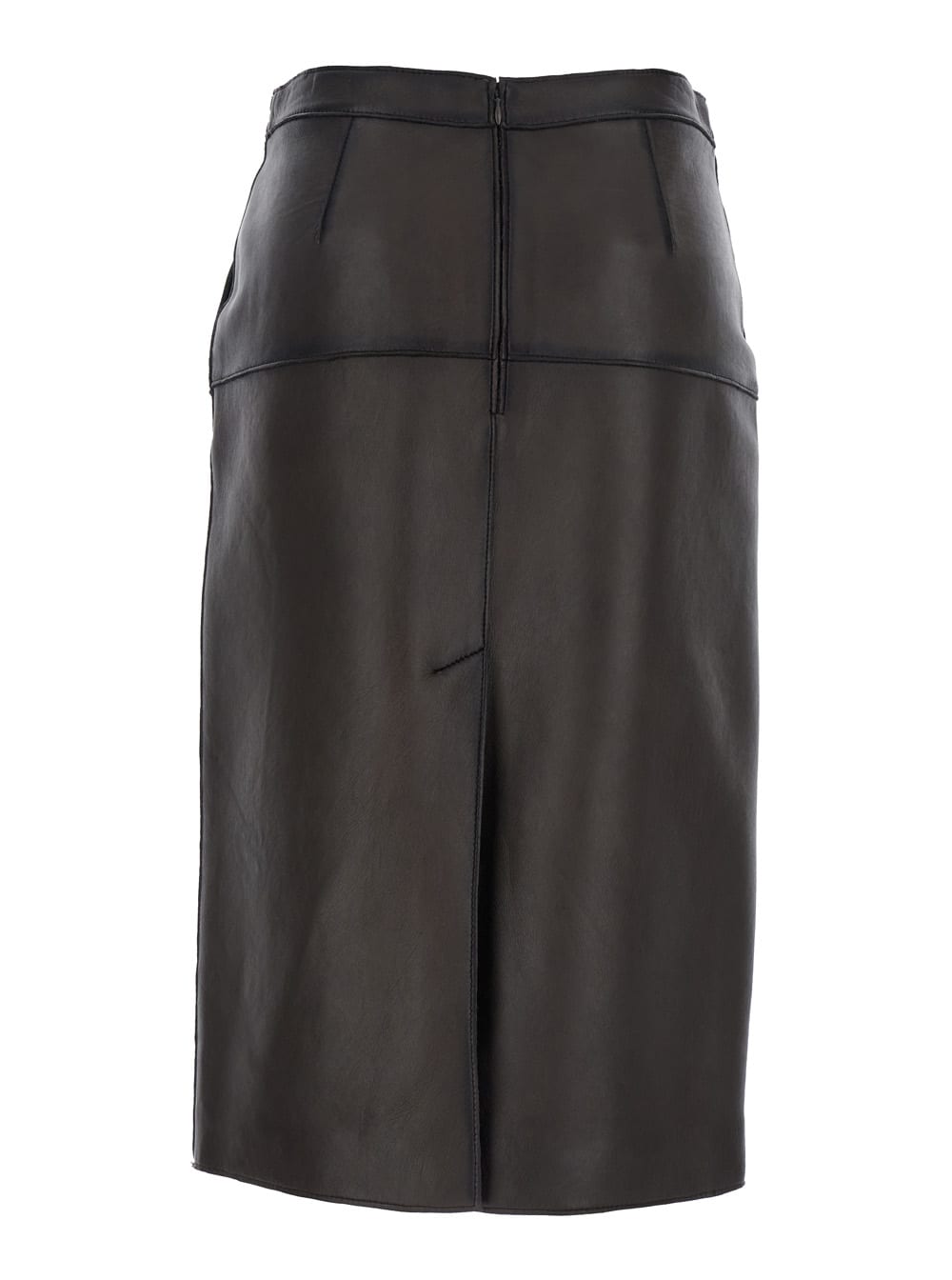 P.a.r.o.s.h Midi Skirt With High Waist Design In Brown