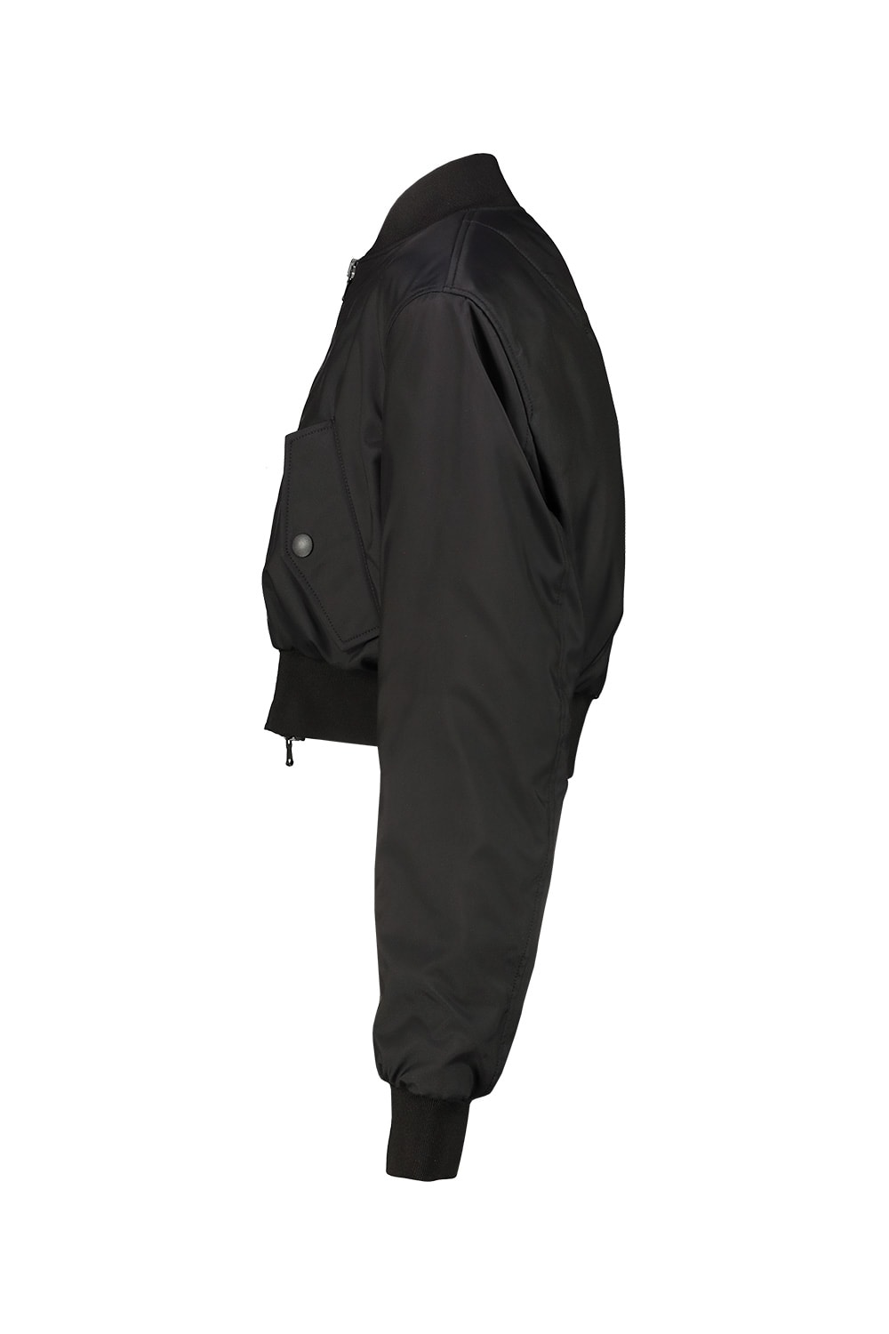 Wardrobe.nyc Tailored Crop Bomber In Blk Black