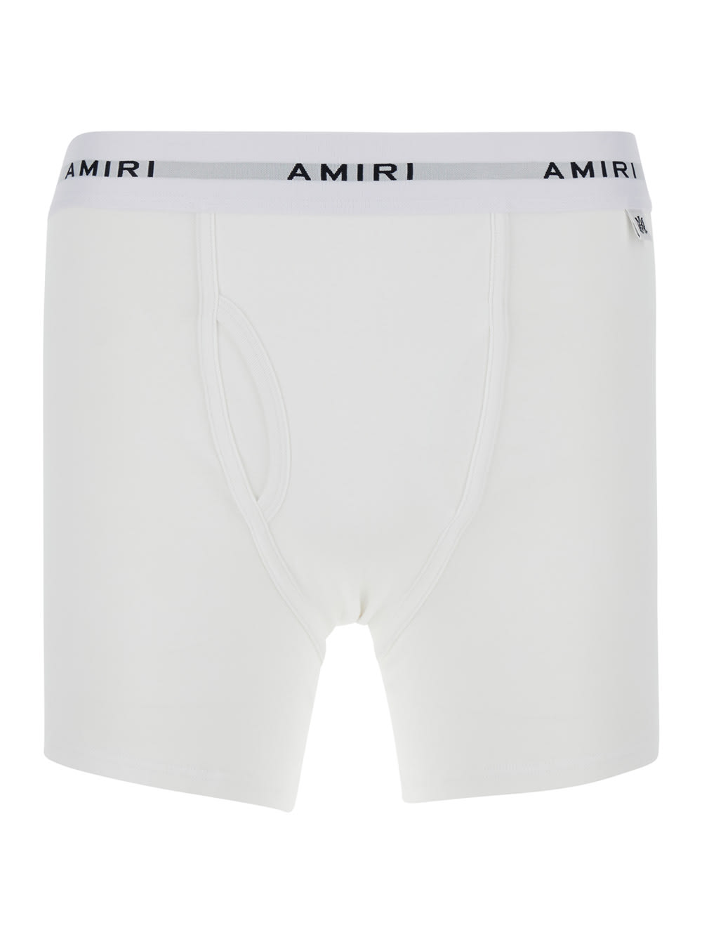 Amiri White Boxer Briefs With Branded Band In Cotton Blend Man