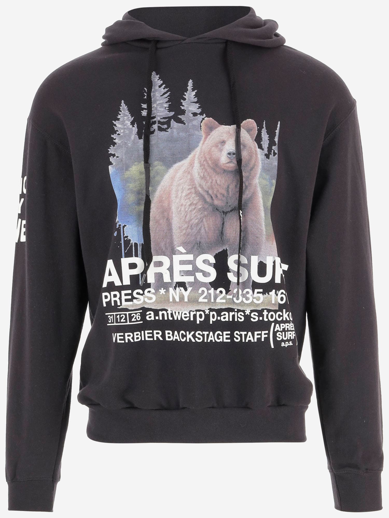Après Surf Cotton Blend Sweatshirt With Graphic Print In Black
