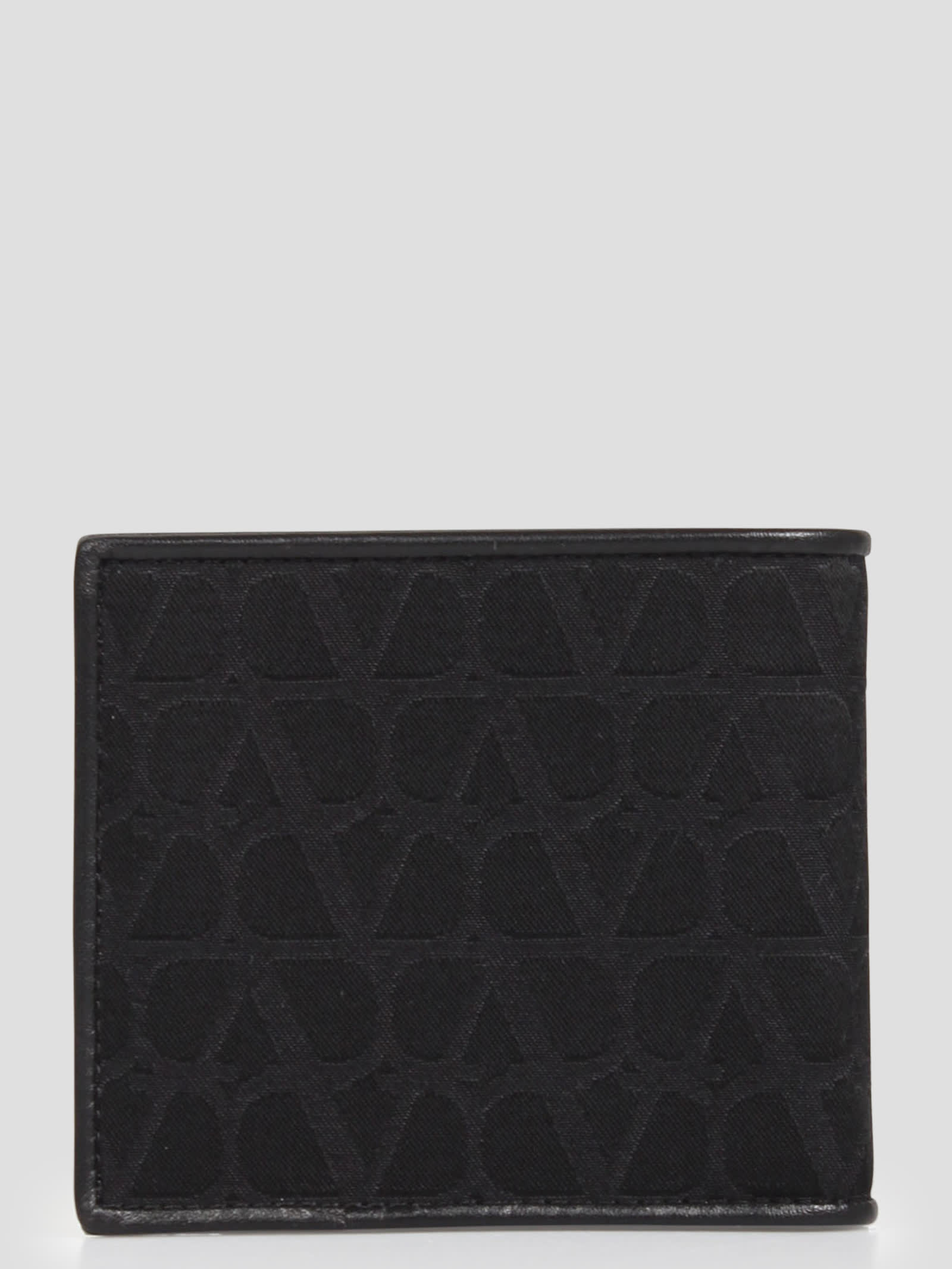 Shop Valentino Toile Iconographe Bi-fold Wallet In Black