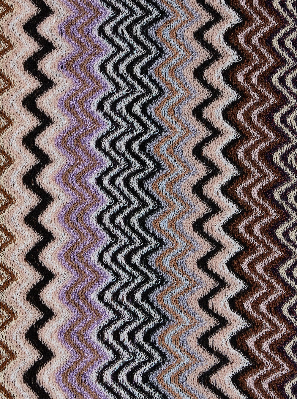 Shop M Missoni Multicolor Scarf With Chevron Motif In Viscose Blend Woman