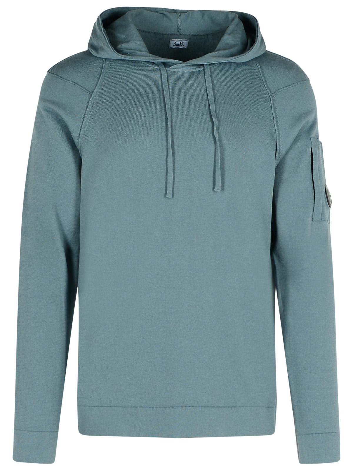 C. P. Company lens Light Blue Cotton Sweatshirt
