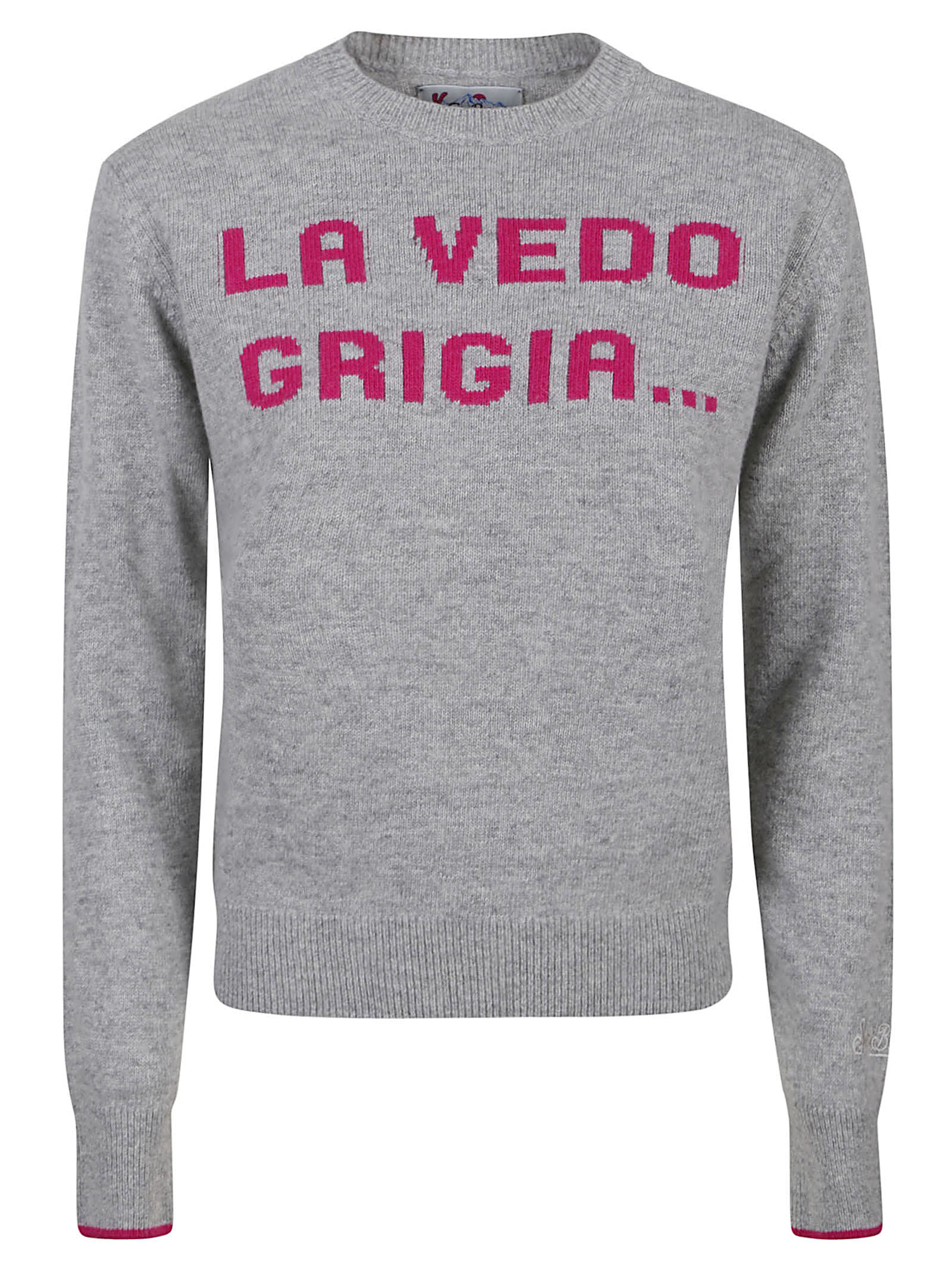 Shop Mc2 Saint Barth La Vedo Grigia Sweater