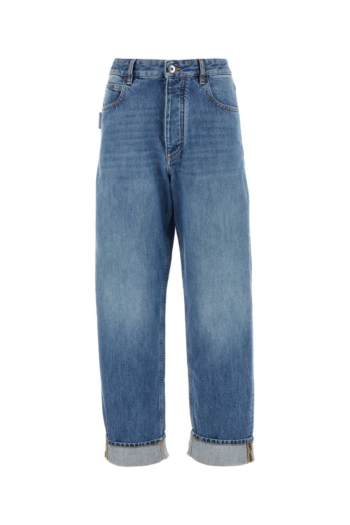 Shop Bottega Veneta Denim Jeans In Midblue