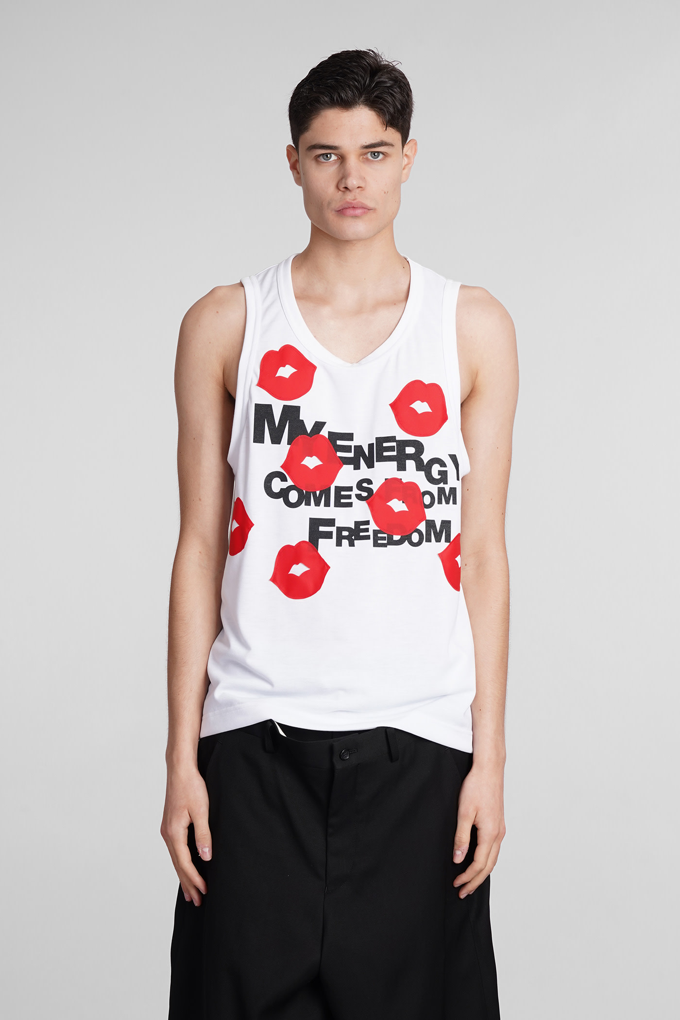 Tank Top In White Polyester