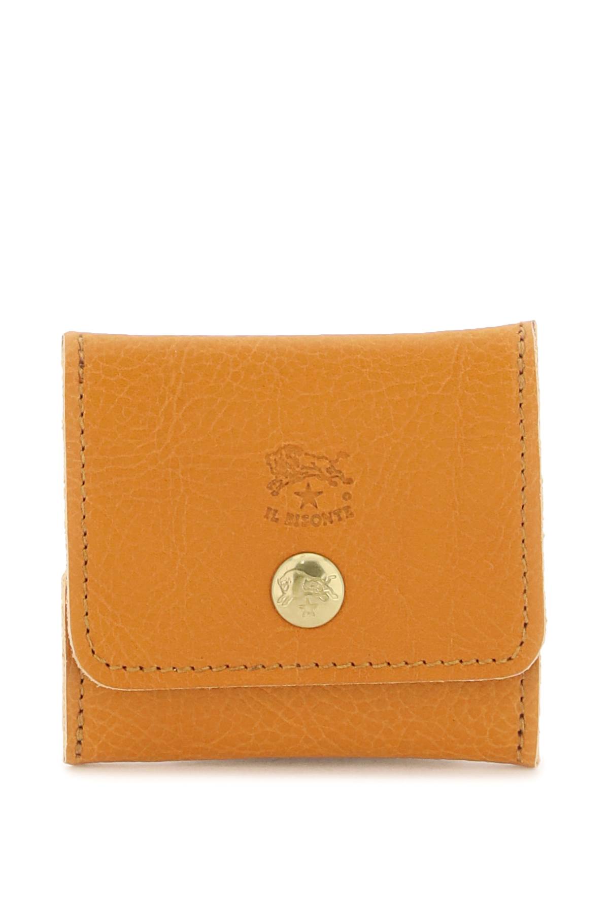 Il Bisonte Soft Calf Leather Coin Purse In Miele (orange) | ModeSens