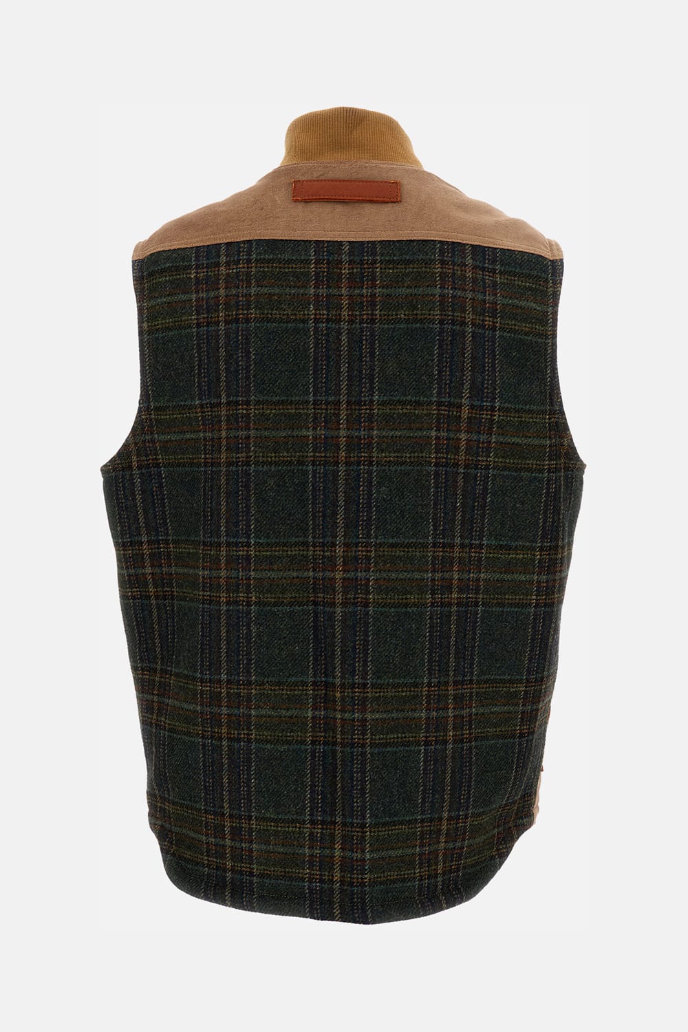 Junya Watanabe Multicolor Cotton And Wool Sleeveless Jacket In White
