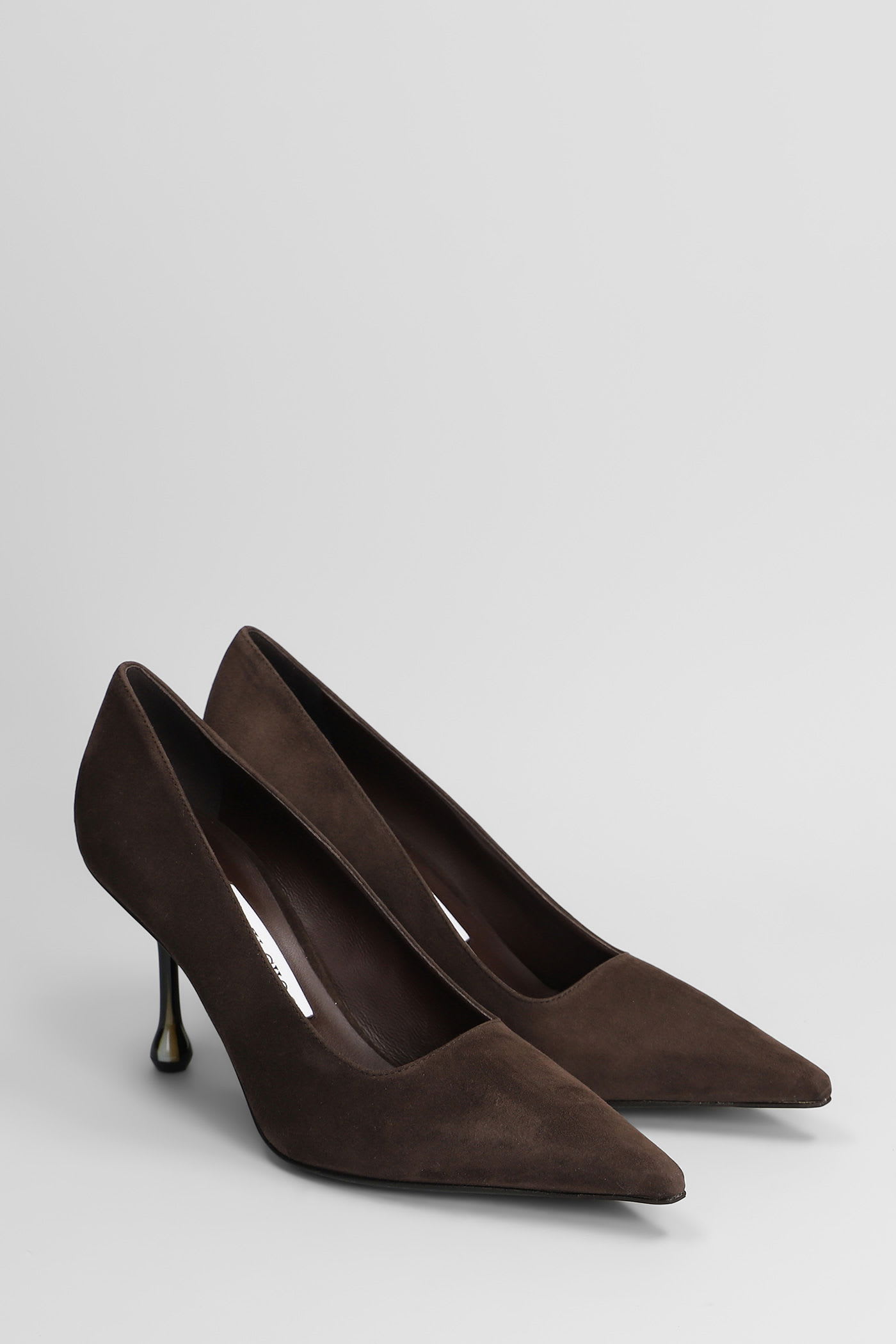 Jimmy Choo Ixia 80 Pumps In Brown Suede In Brown