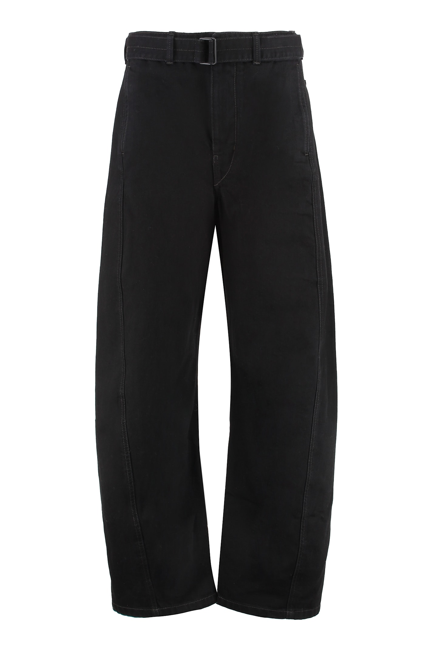 Lemaire Trousers With Twisted Belt And Wide Leg