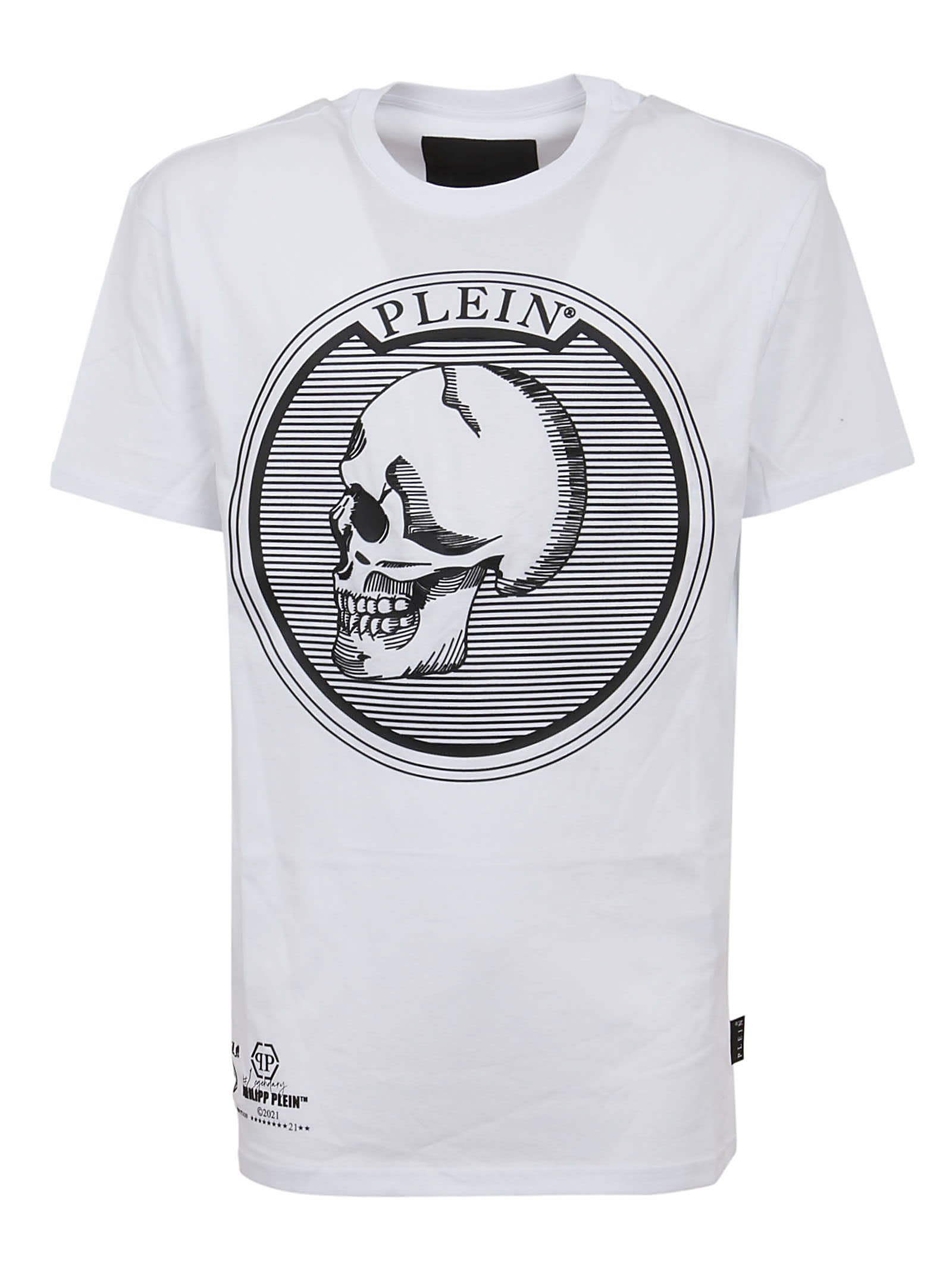 Philipp Plein T-shirt Round Neck Ss Outline Skull