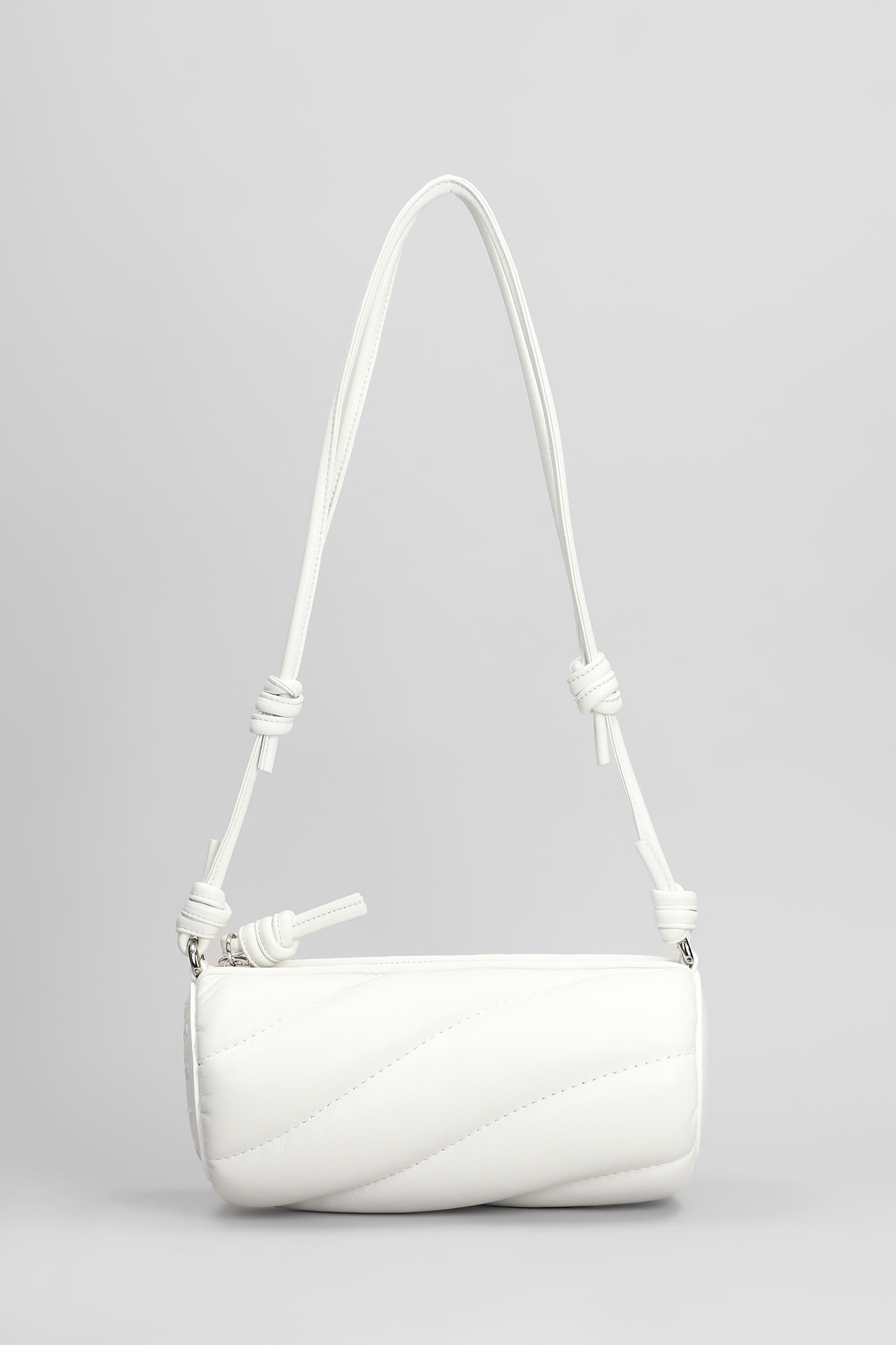 Mini Mella Shoulder Bag In White Leather
