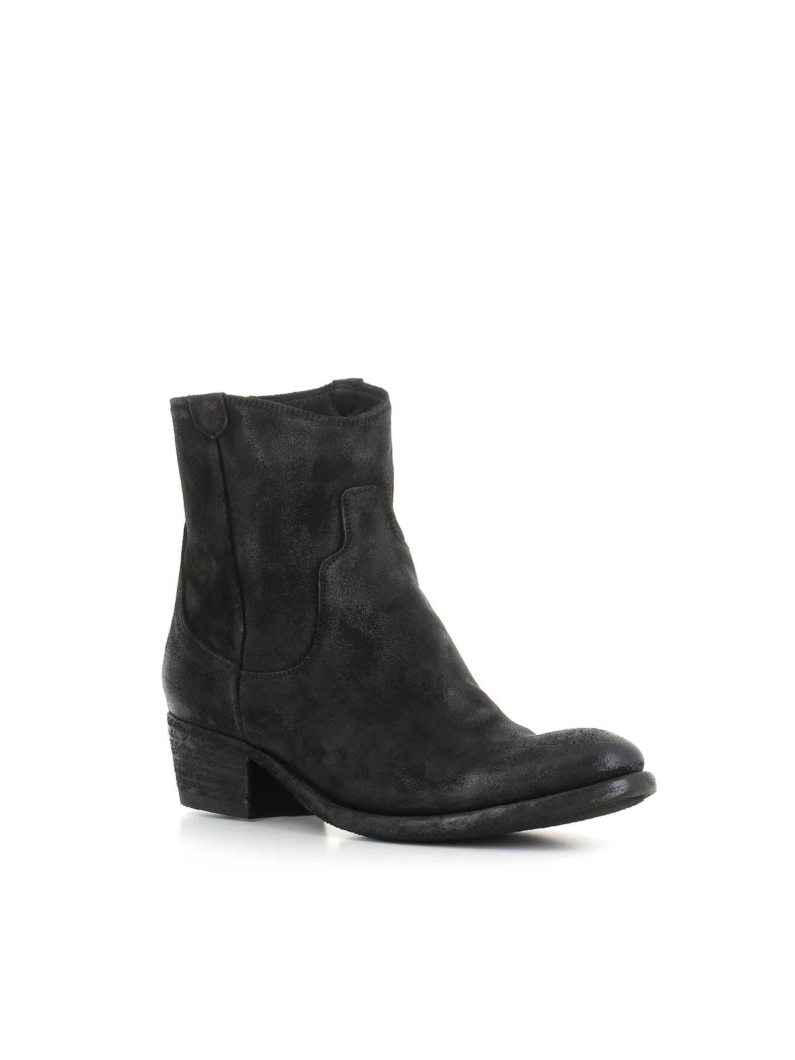 Pantanetti Leather Ankle Boots In Black