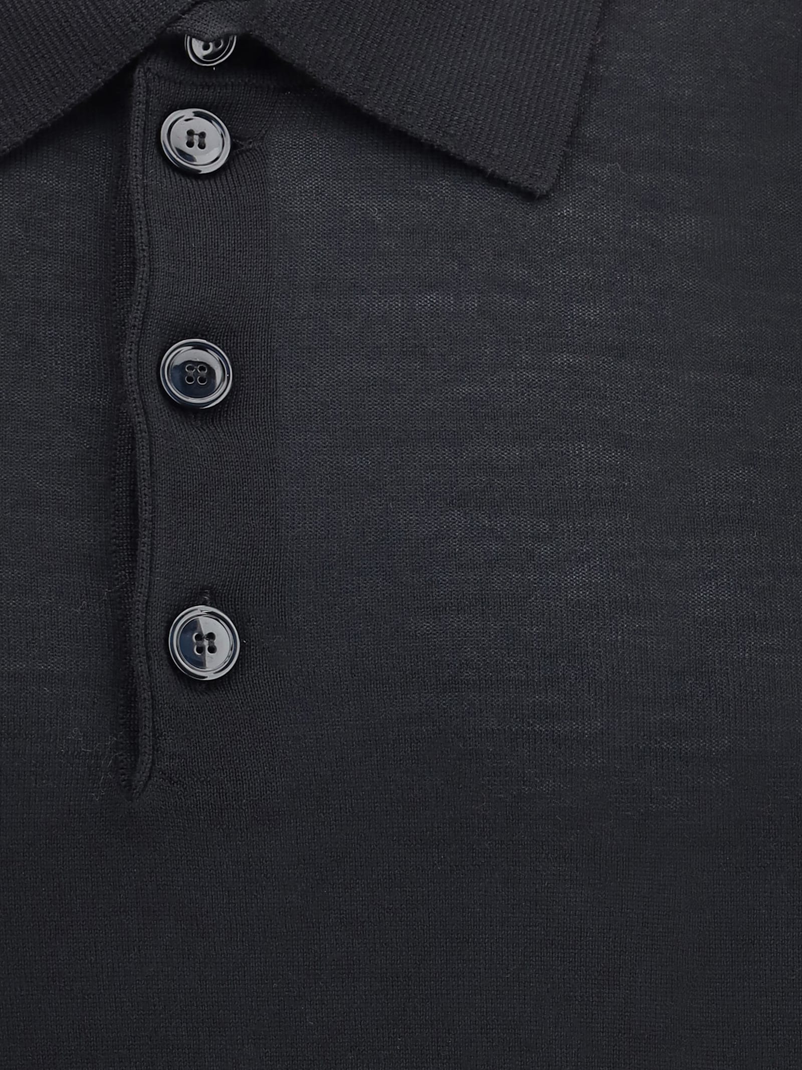 Giorgio Armani Men Polo Sweater In Black