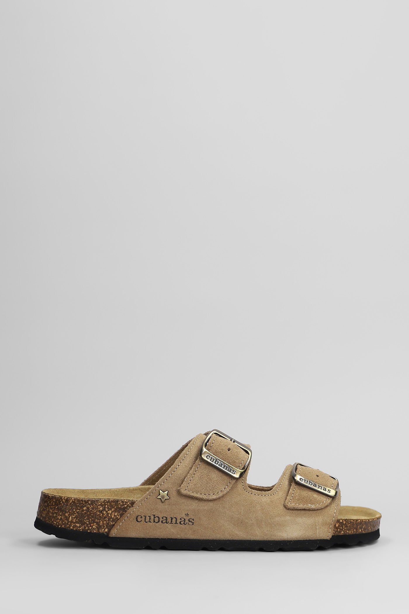 Amalia Flats In Taupe Suede