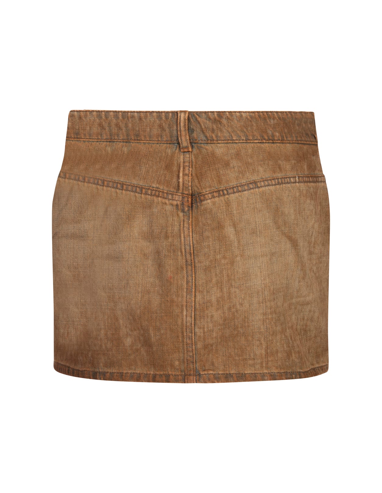 Shop Diesel De-ron-fsf Mini Skirt In Brown