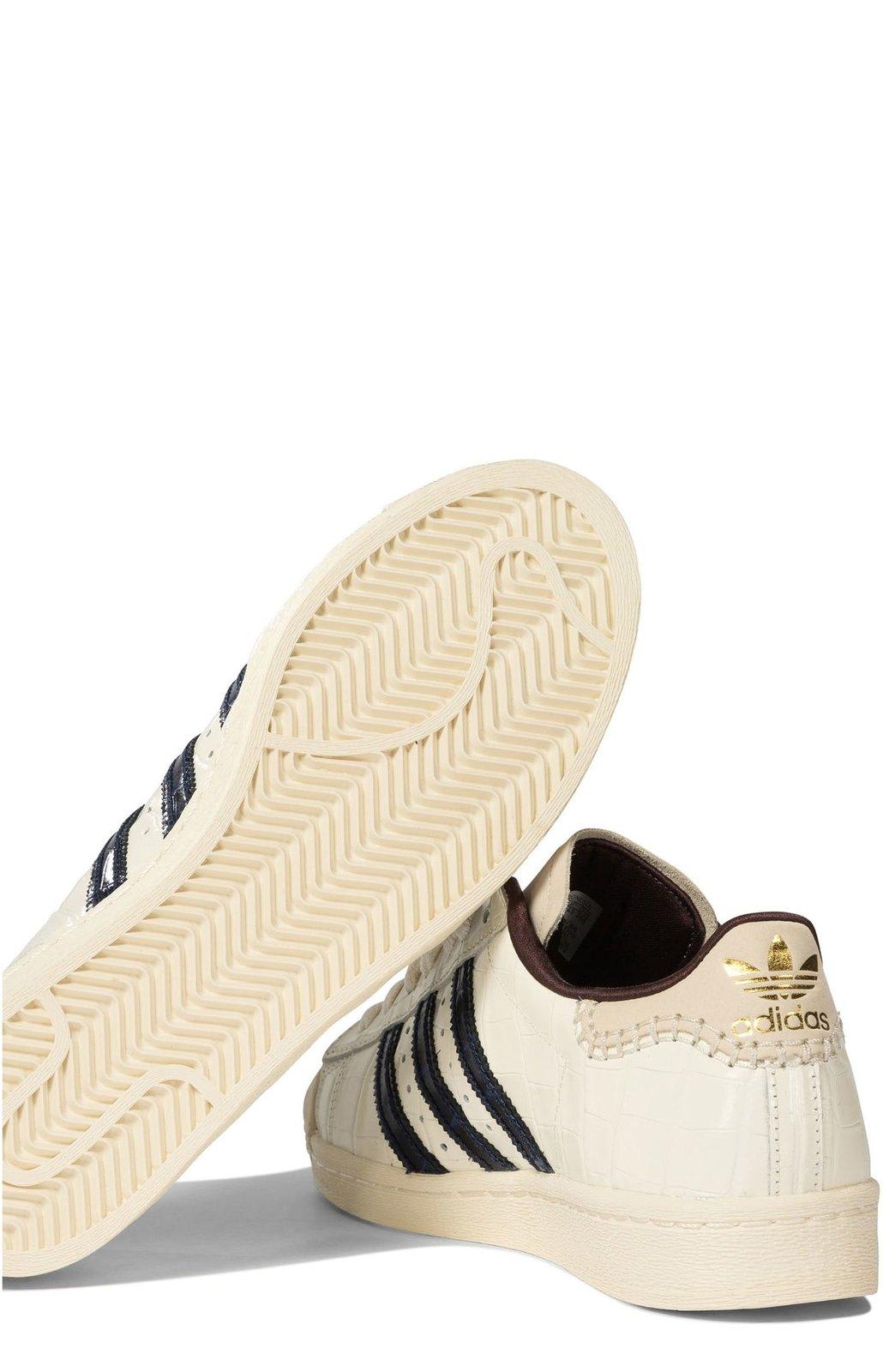 Shop Adidas Originals By Wales Bonner X Wales Bonner Superstar Embossed Sneakers In White