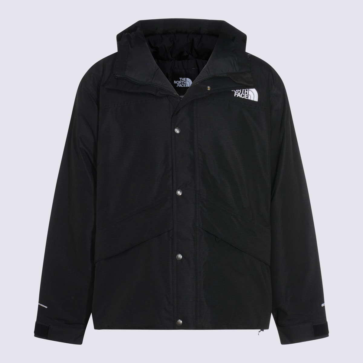 The North Face Mountain Down Jacket Hooded Long Sleeves In Black