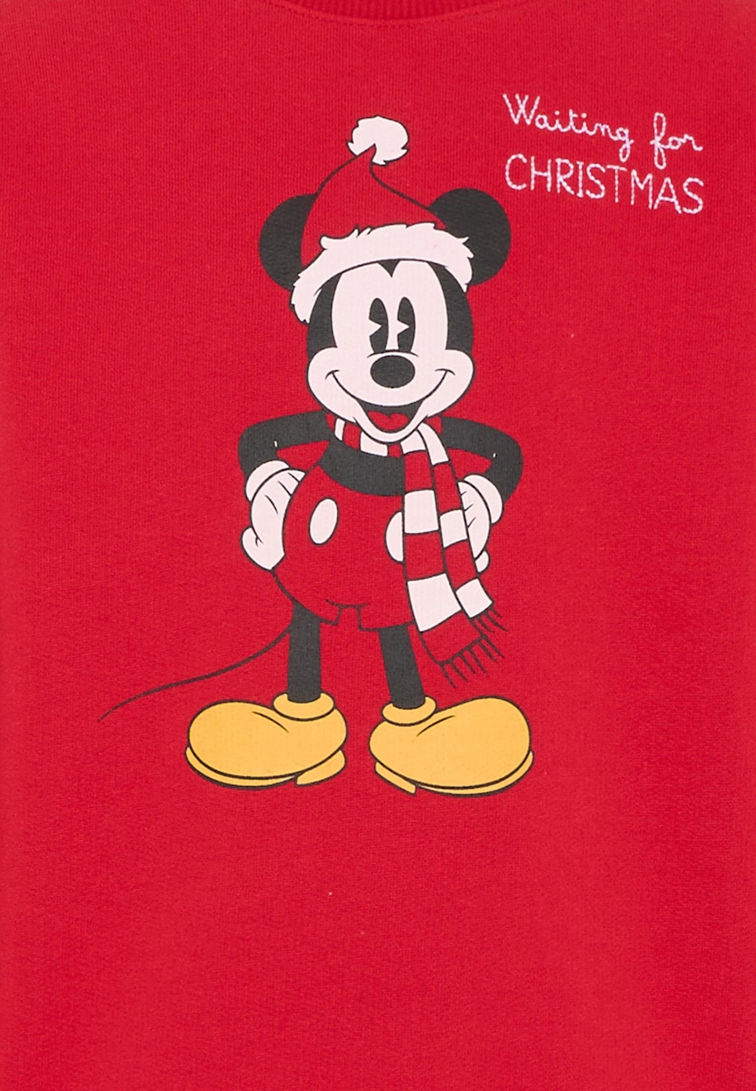 Mc2 Saint Barth Red Sweatshirt For Boy With Mickey Mouse In Red