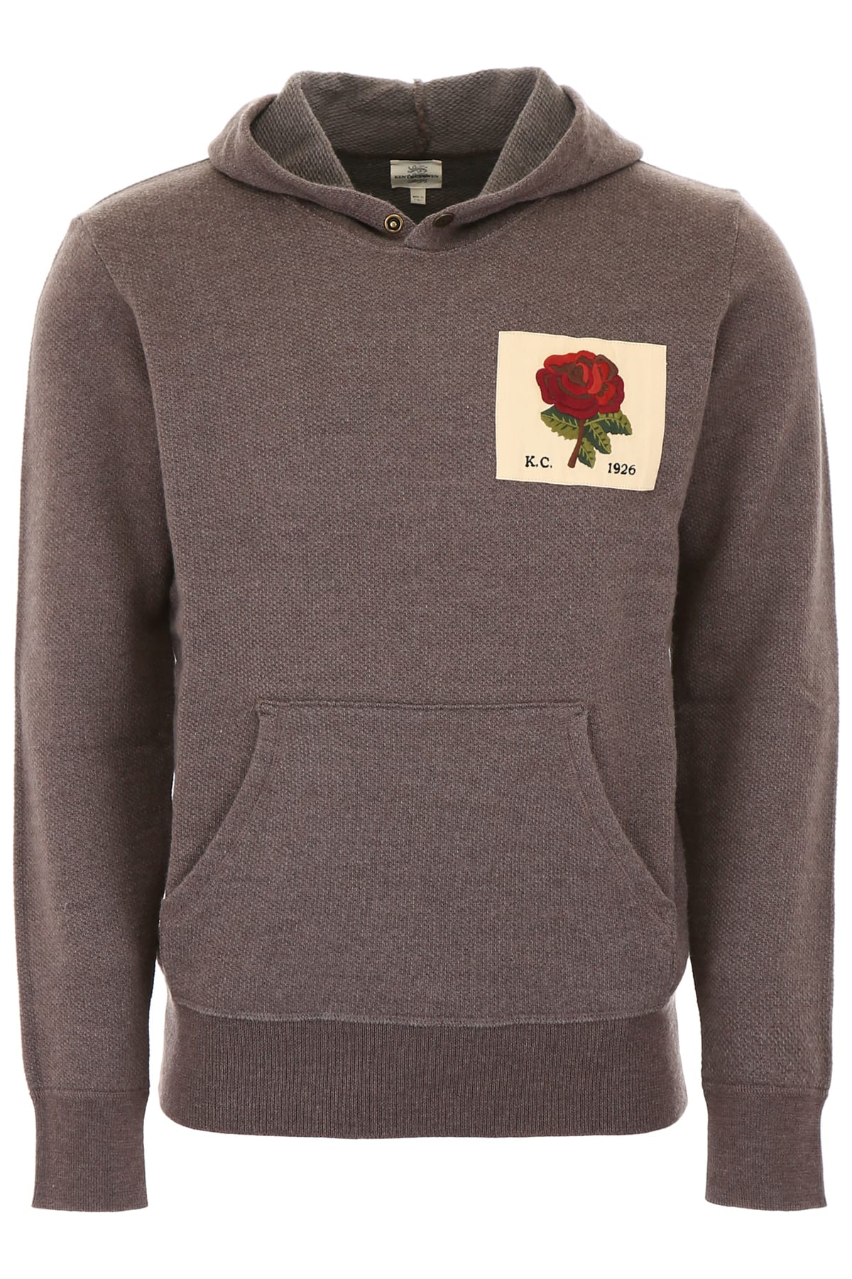 rose patch hoodie