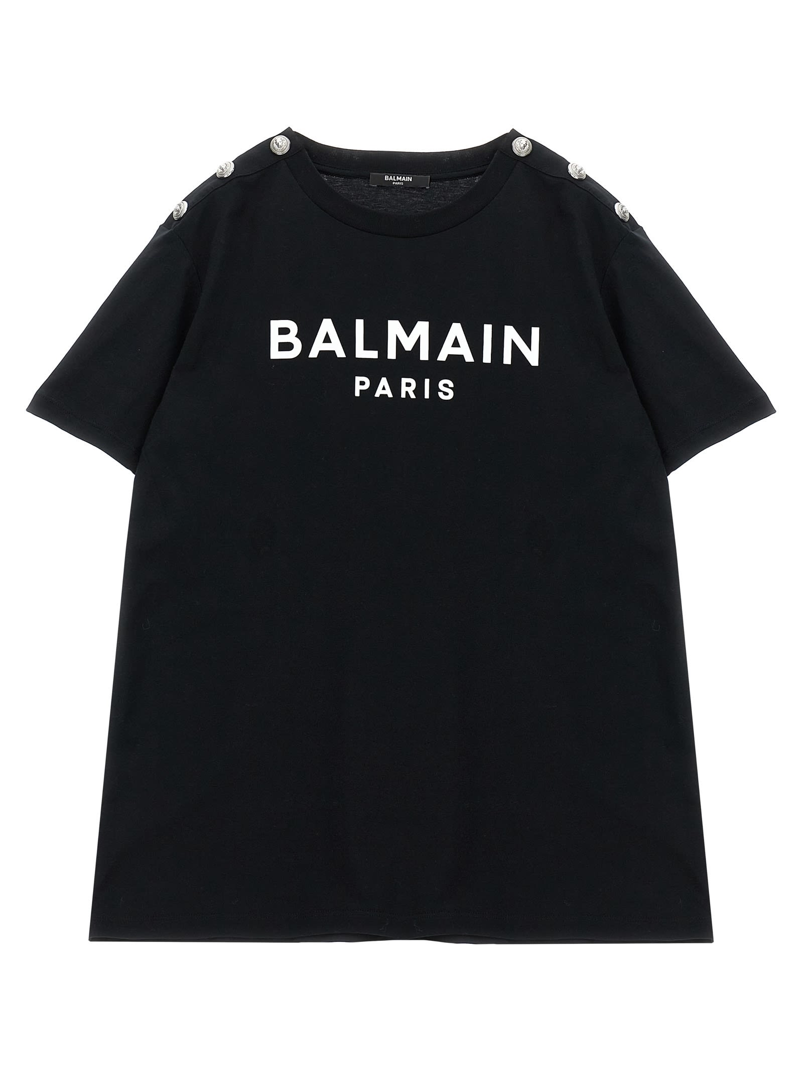 Shop Balmain Logo T-shirt In Bc