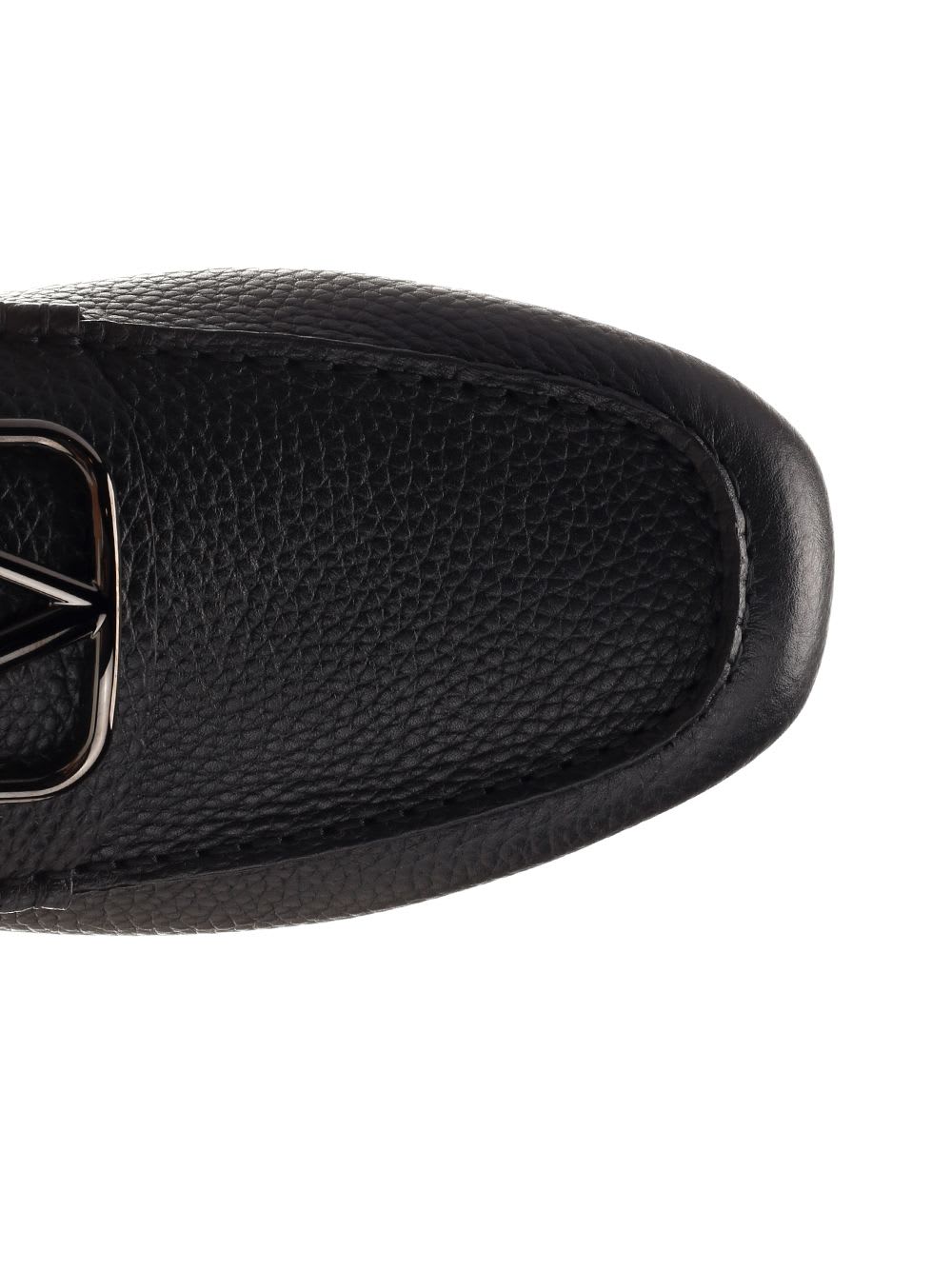 Shop Valentino Vlogo Signature Driver Loafer In Black