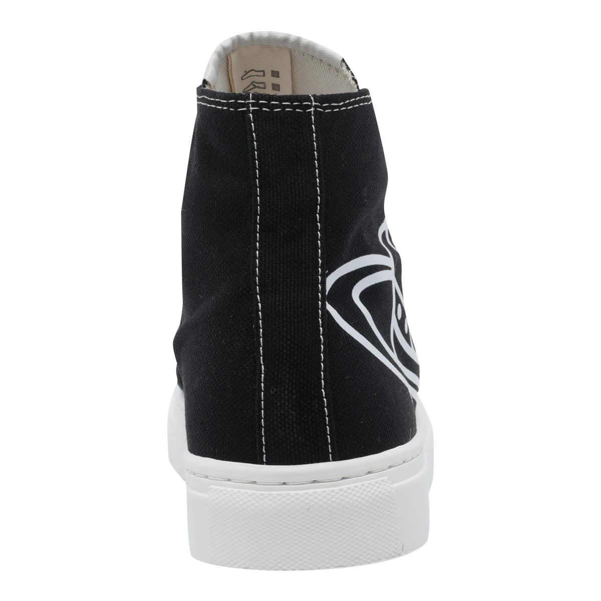 Vivienne Westwood High-top Sneakers With Graphic Emblem And Textured Sole In Black