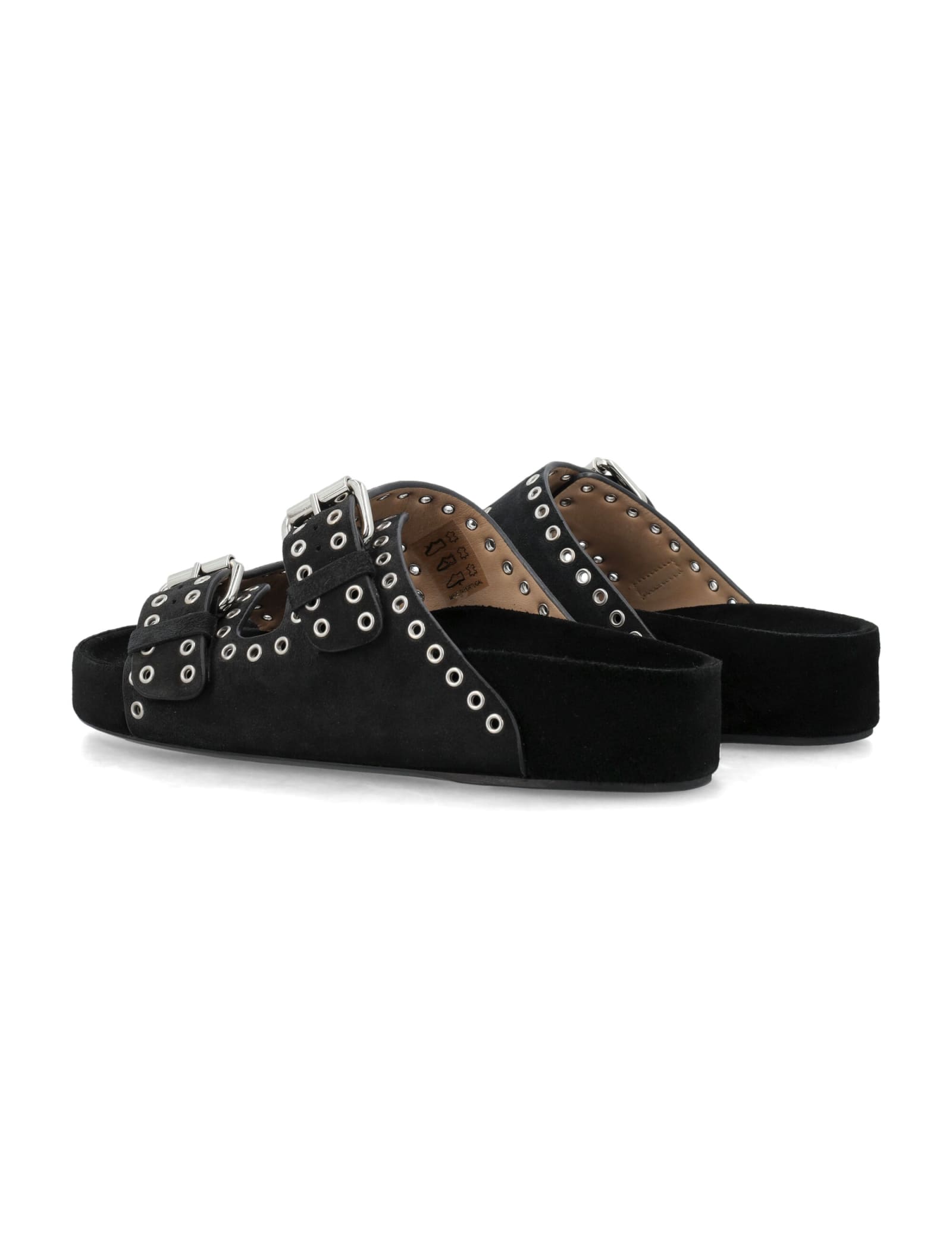 Shop Isabel Marant Lennyo Sandals In Black