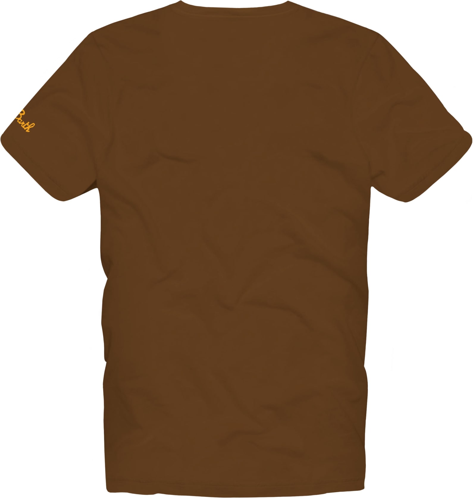 Shop Mc2 Saint Barth Man Brown Cotton T-shirt