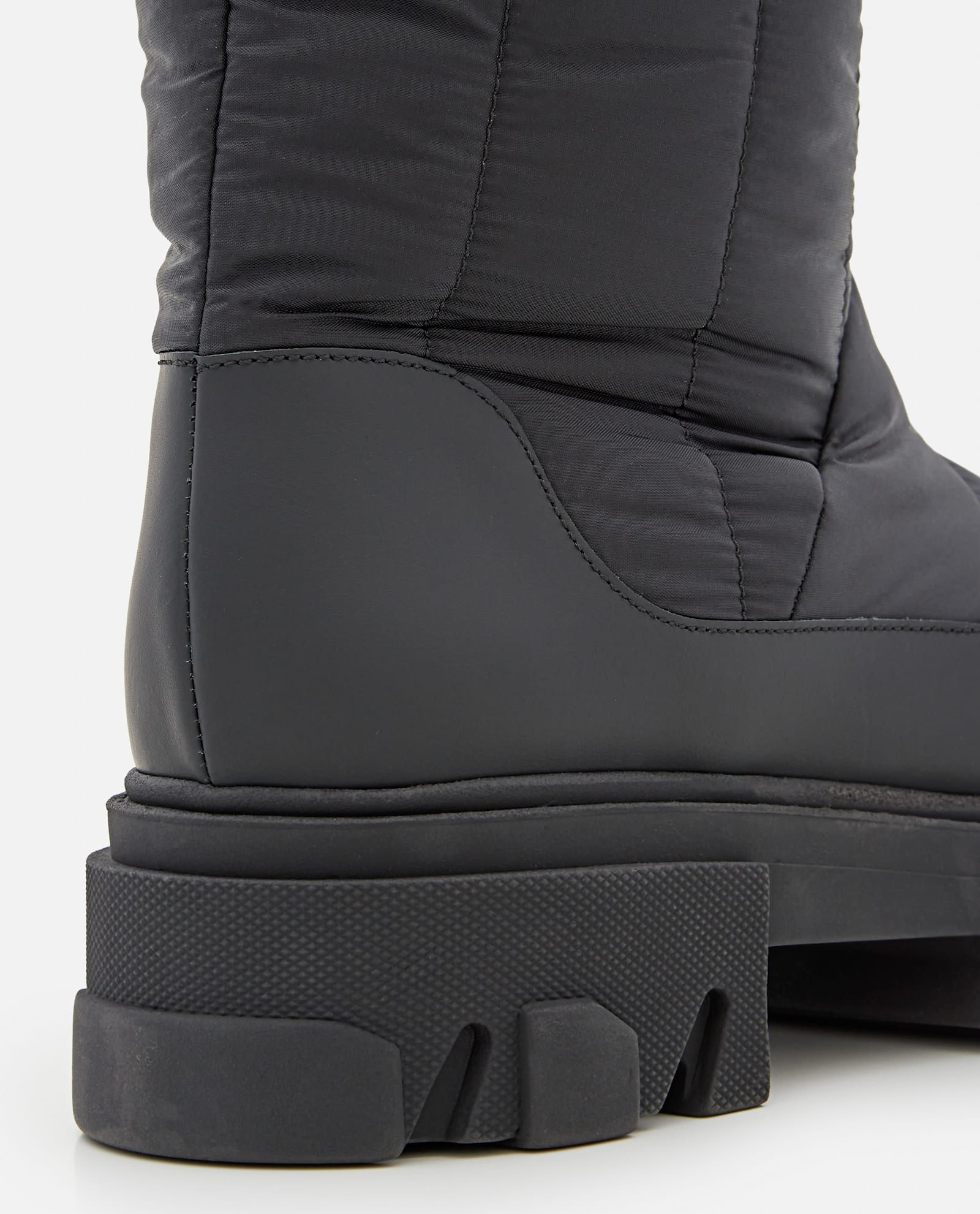 Gia Borghini Tall Puffer Boots In Black