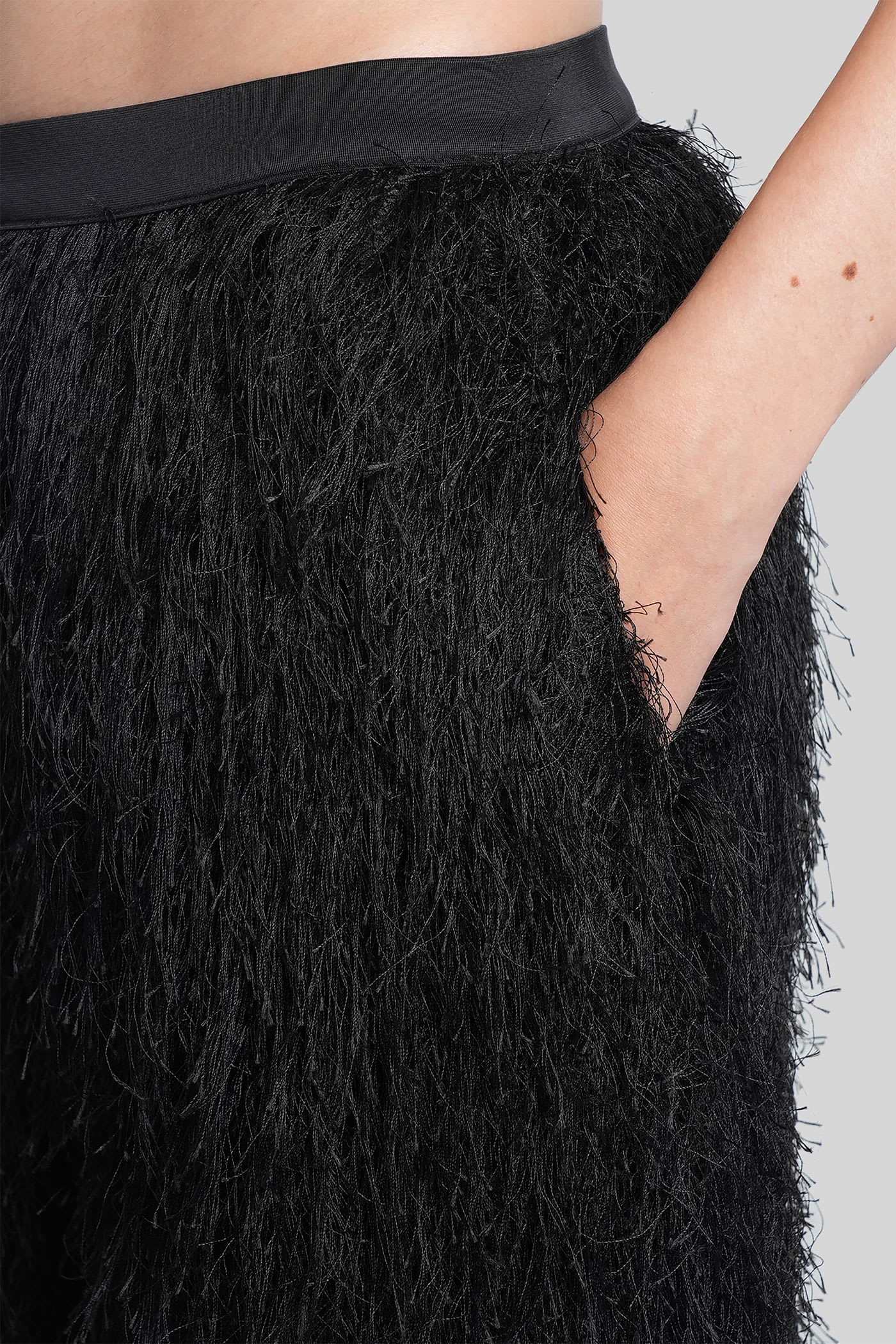 Loulou Studio Reed Fringed Trousers In Black