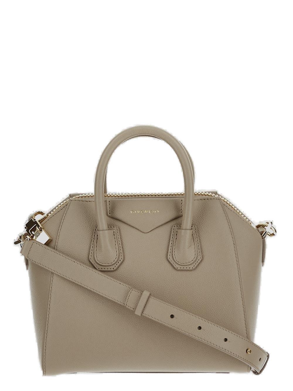 Shop Givenchy Antigona Zip-up Top Handle Bag In Ivory
