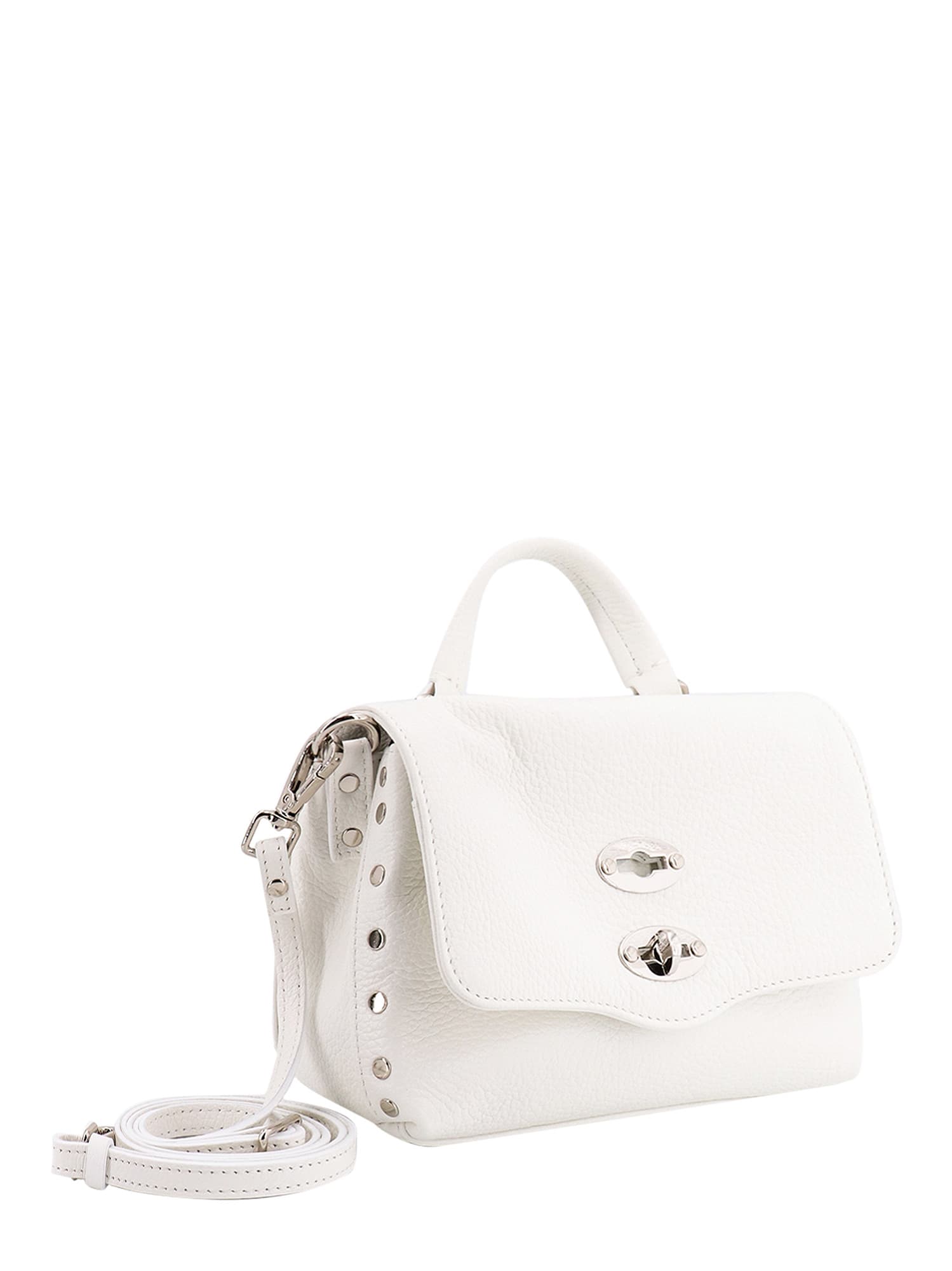 Zanellato Postina Daily Baby Leather Handbag In White