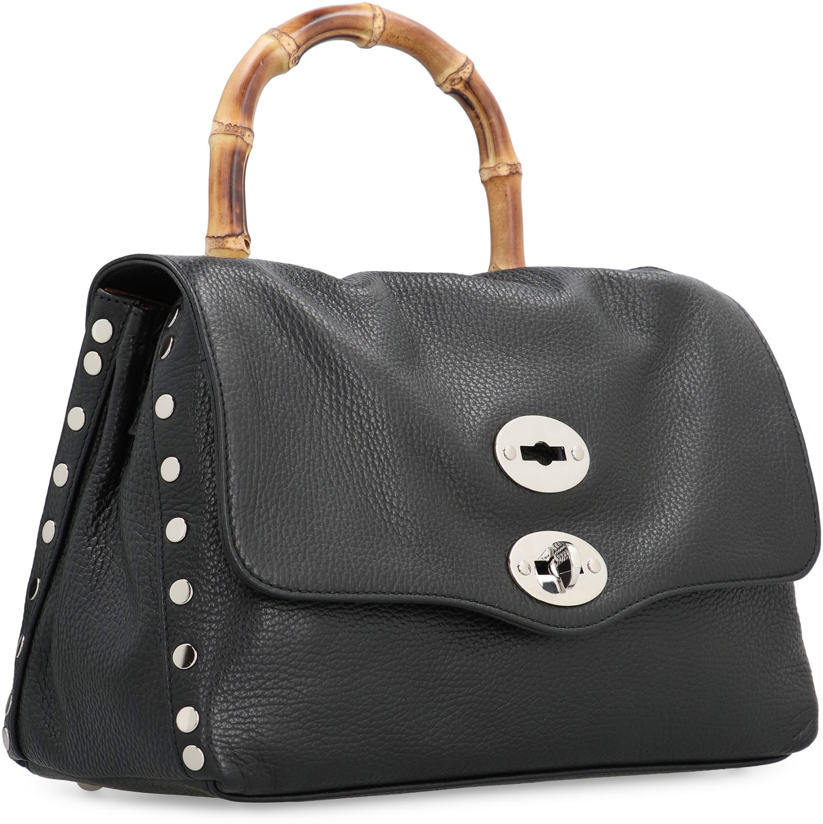 Shop Zanellato Postina S Pebbled Leather Handbag In Black
