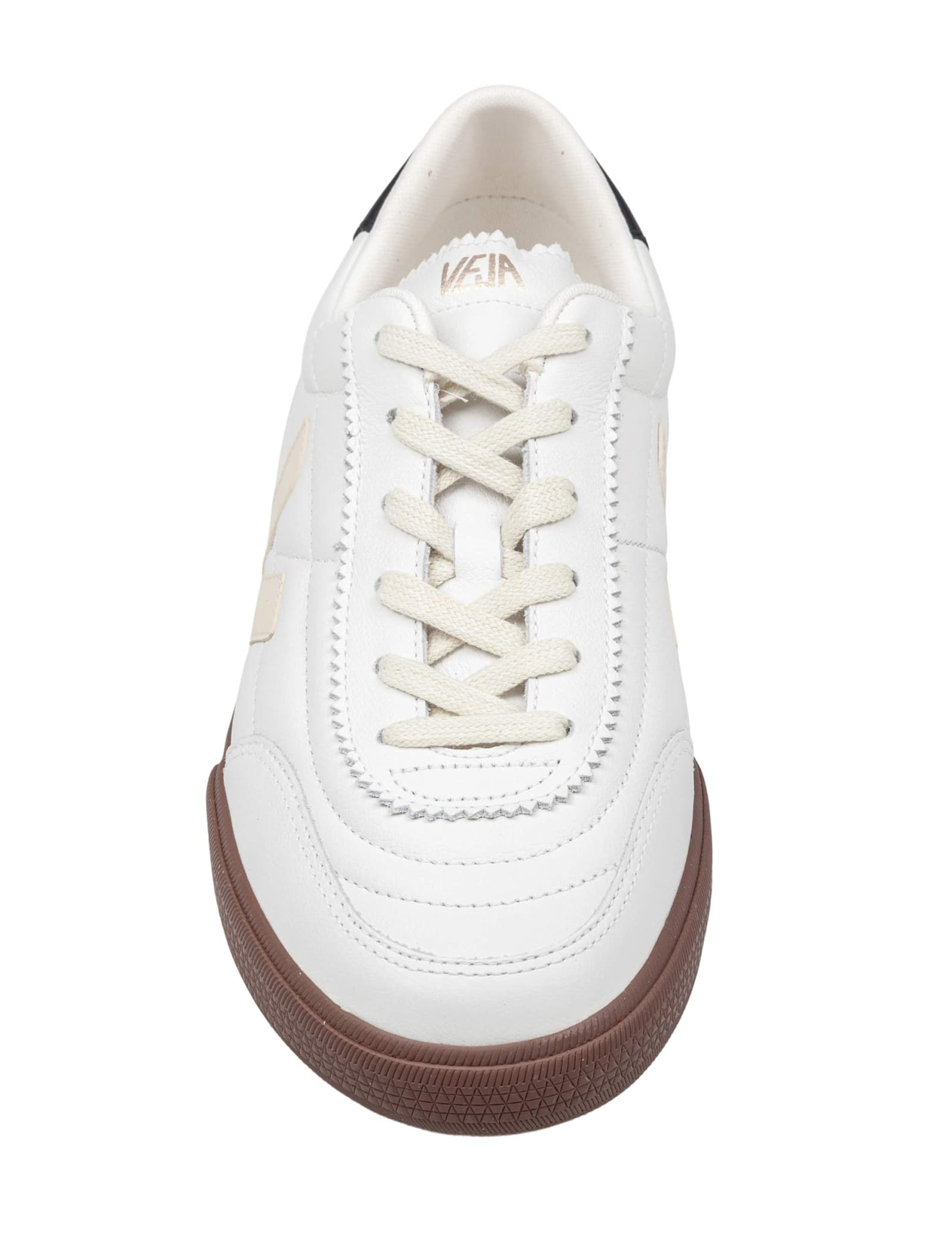 Veja Panenka Leather Sneakers In White And Cream In Neutral
