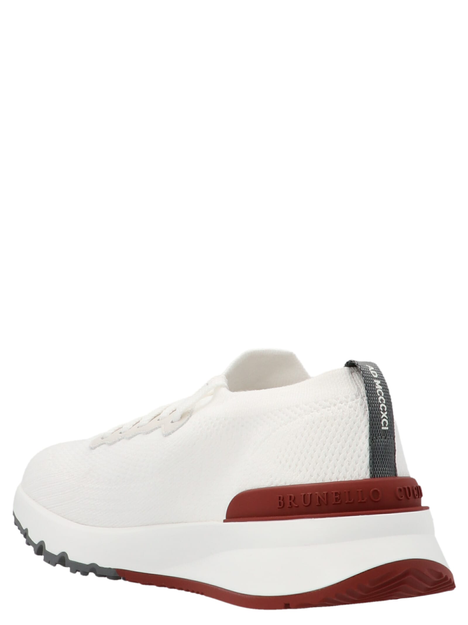 Shop Brunello Cucinelli Running Sock Sneakers In White