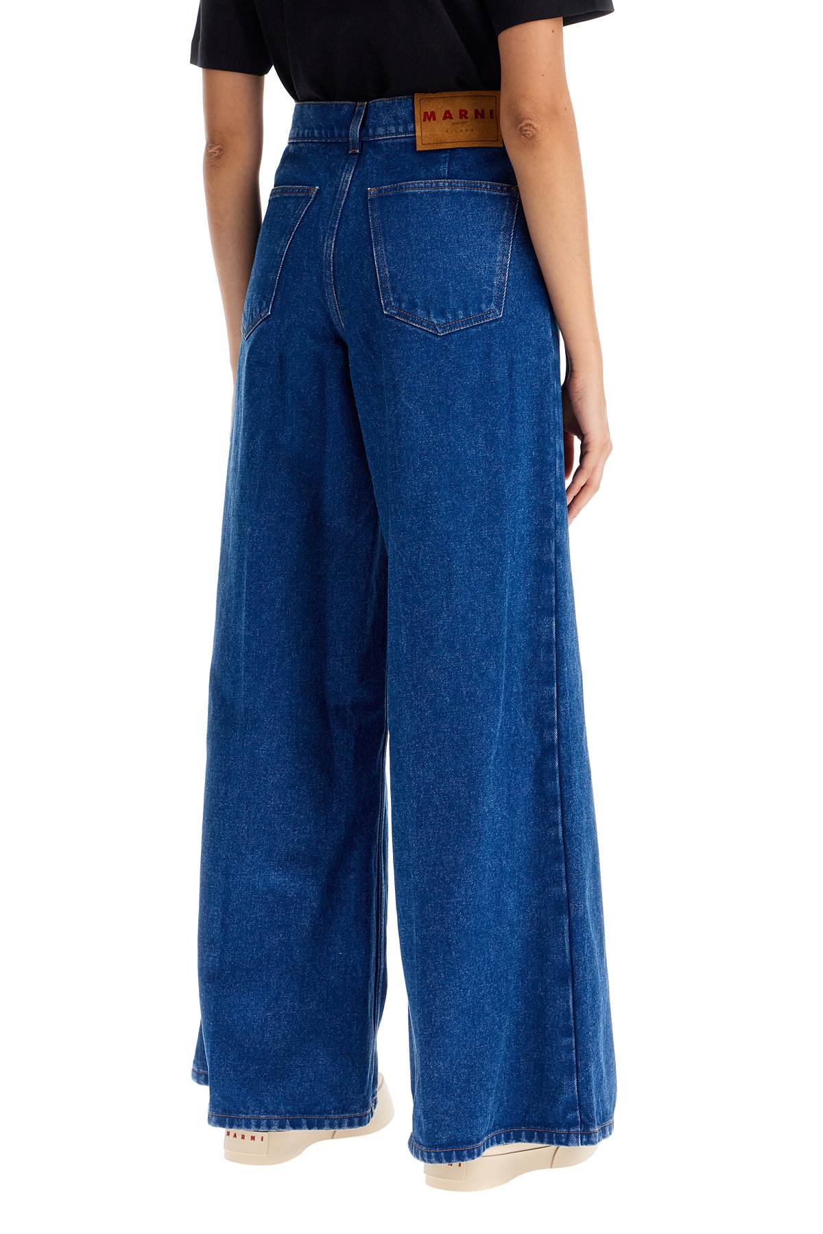 Shop Marni Wide Flared Leg Jeans With A In Ocean (blue)