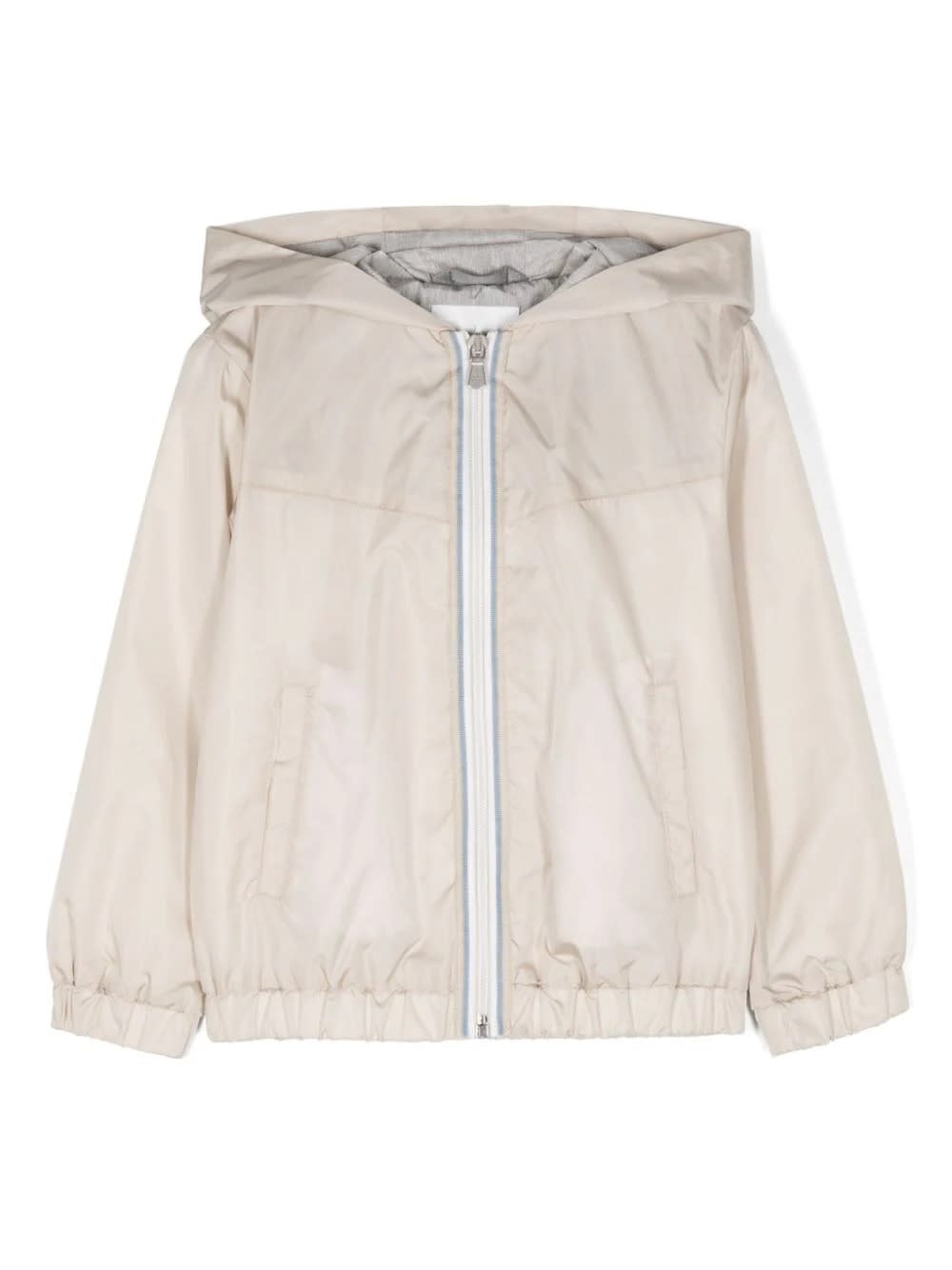 Shop Eleventy Beige Lightweight Hooded Jacket In Brown