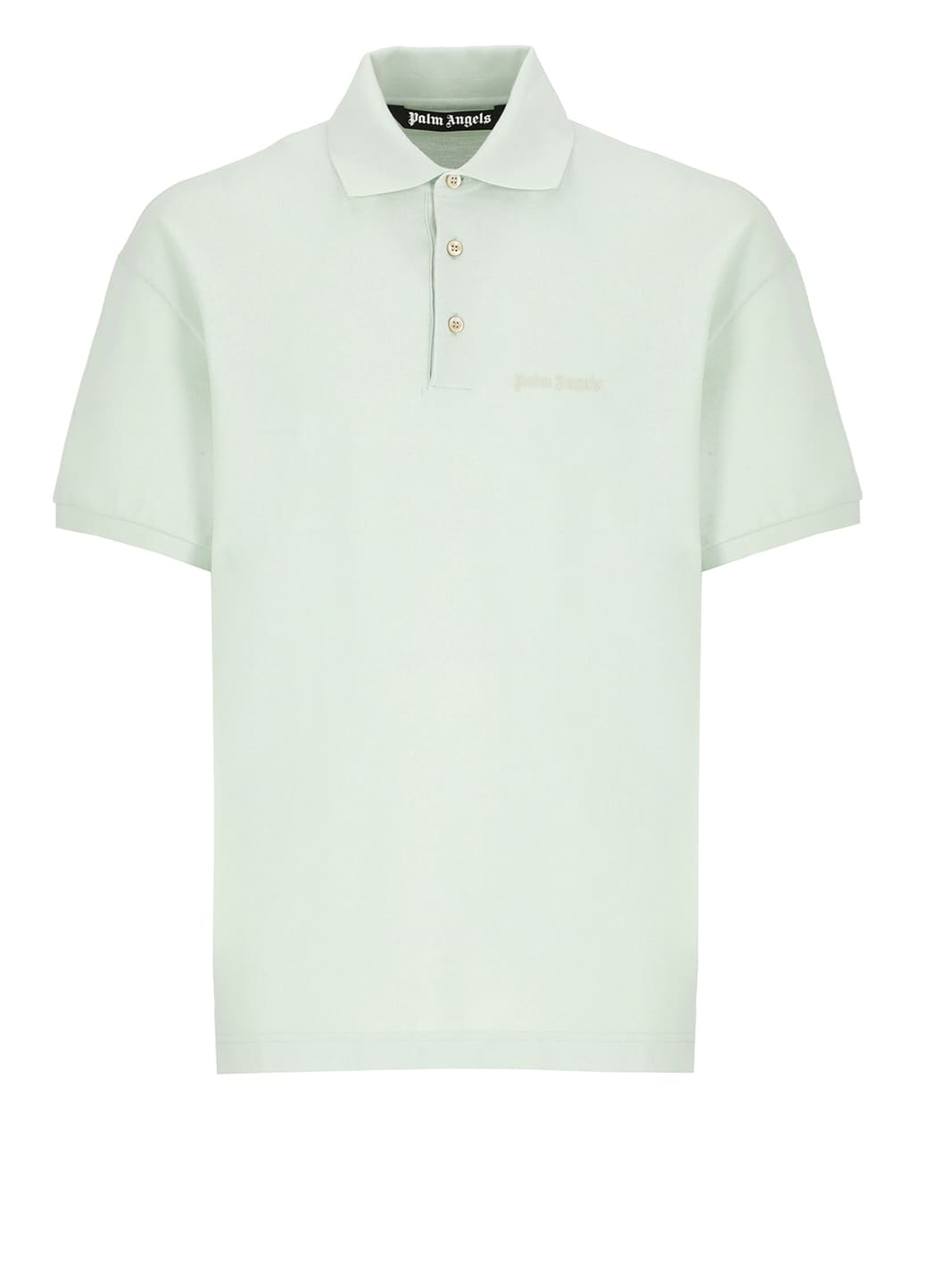 Shop Palm Angels Polo With Logo In Green