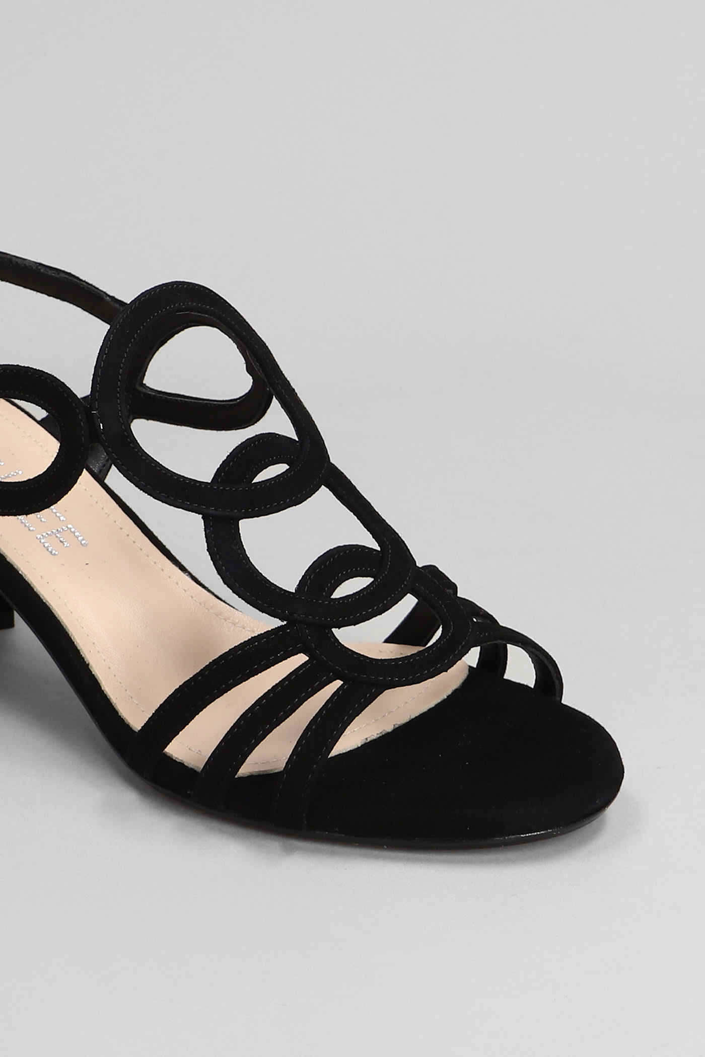 Shop Julie Dee Sandals In Black Suede