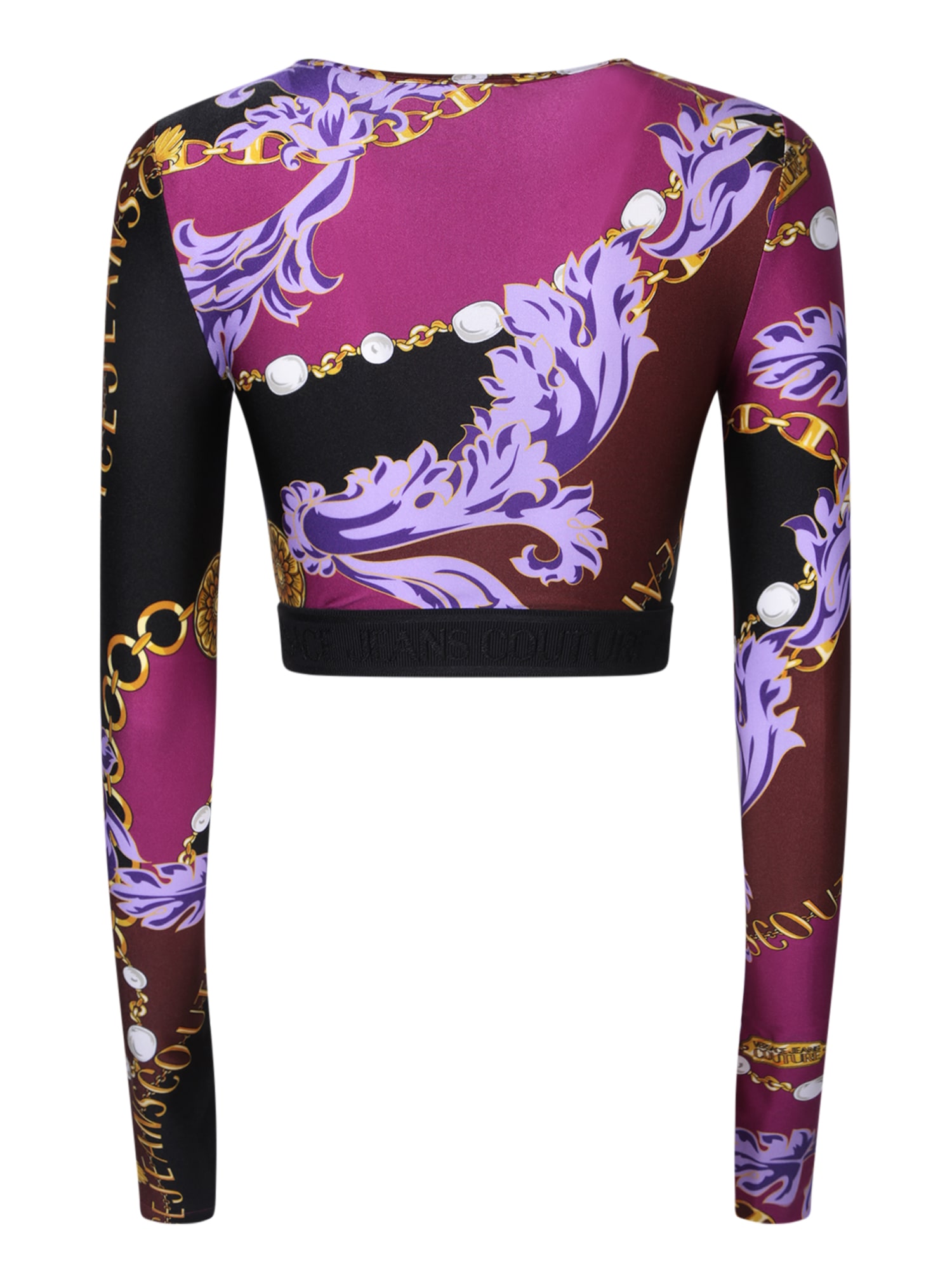 Shop Versace Jeans Couture All-over Baroque Print Multicolor Top By