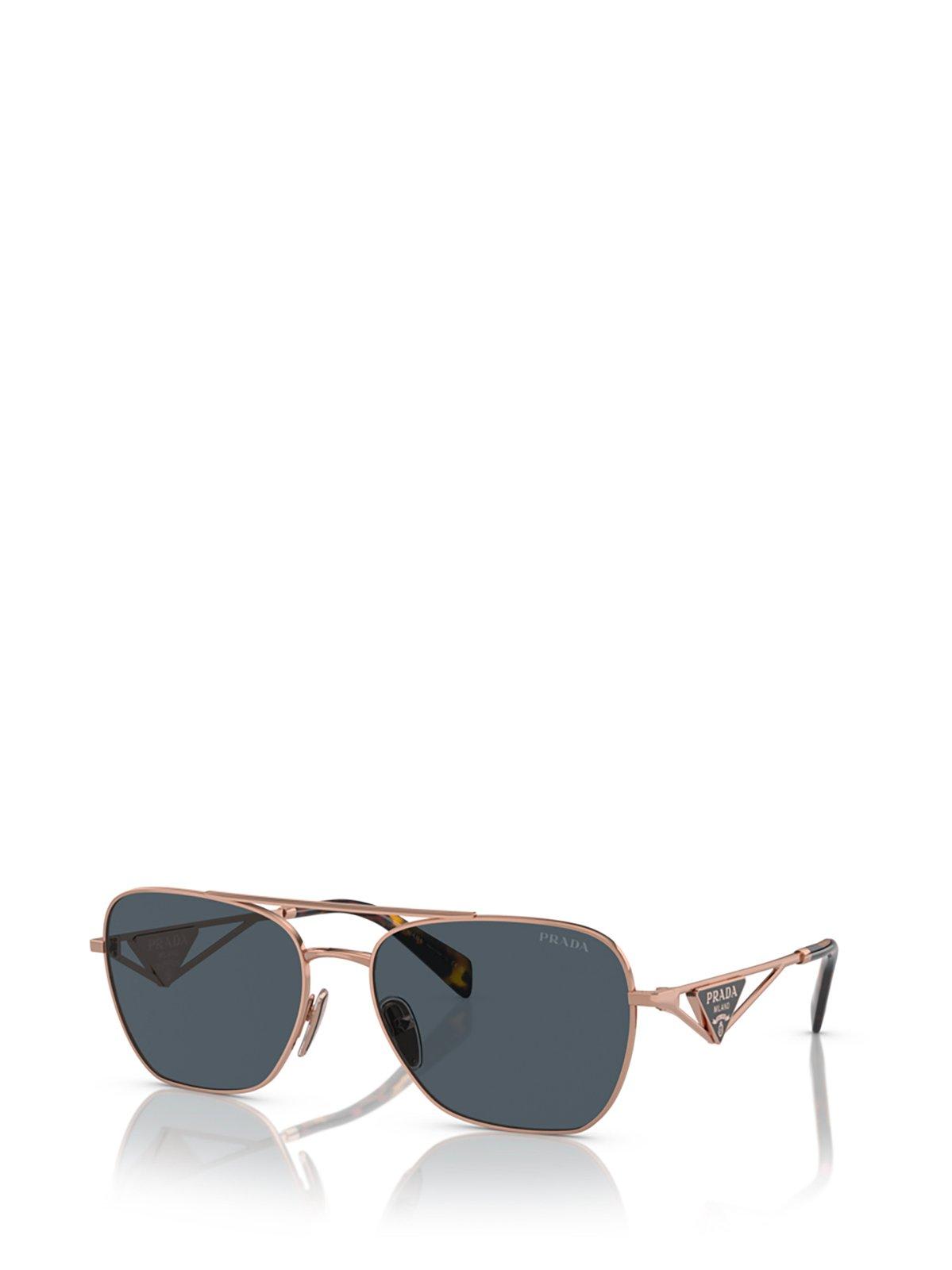 Shop Prada Pilot Frame Sunglasses Sunglasses In Svf09t Rose Gold