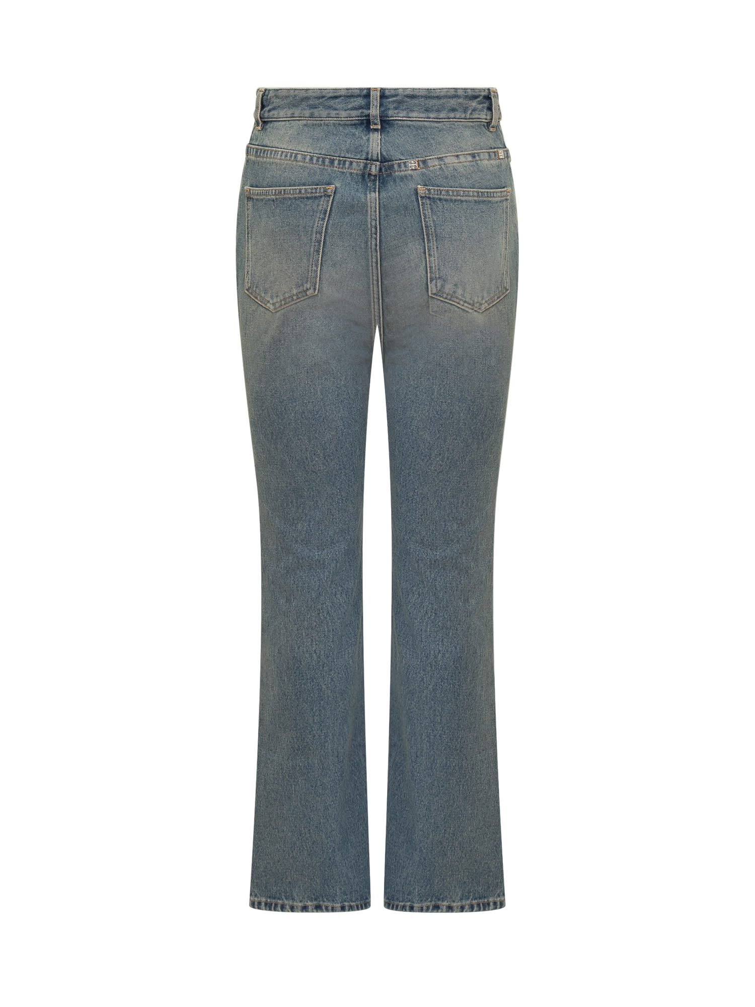 Shop Givenchy Denim Boot Cut Jeans In Medium Blue