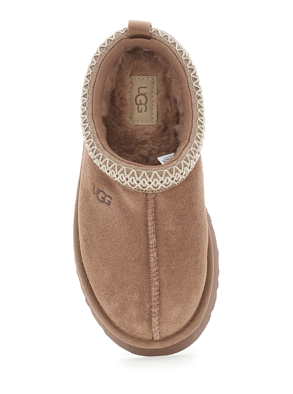 Ugg Tazz Braided-trim Slippers In Brown