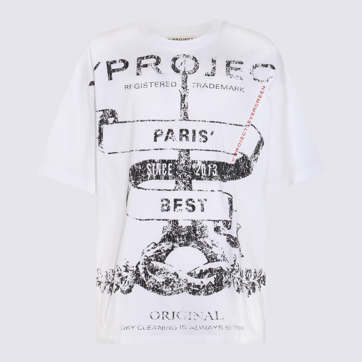 Shop Y/project White, Black And Red Cotton T-shirt
